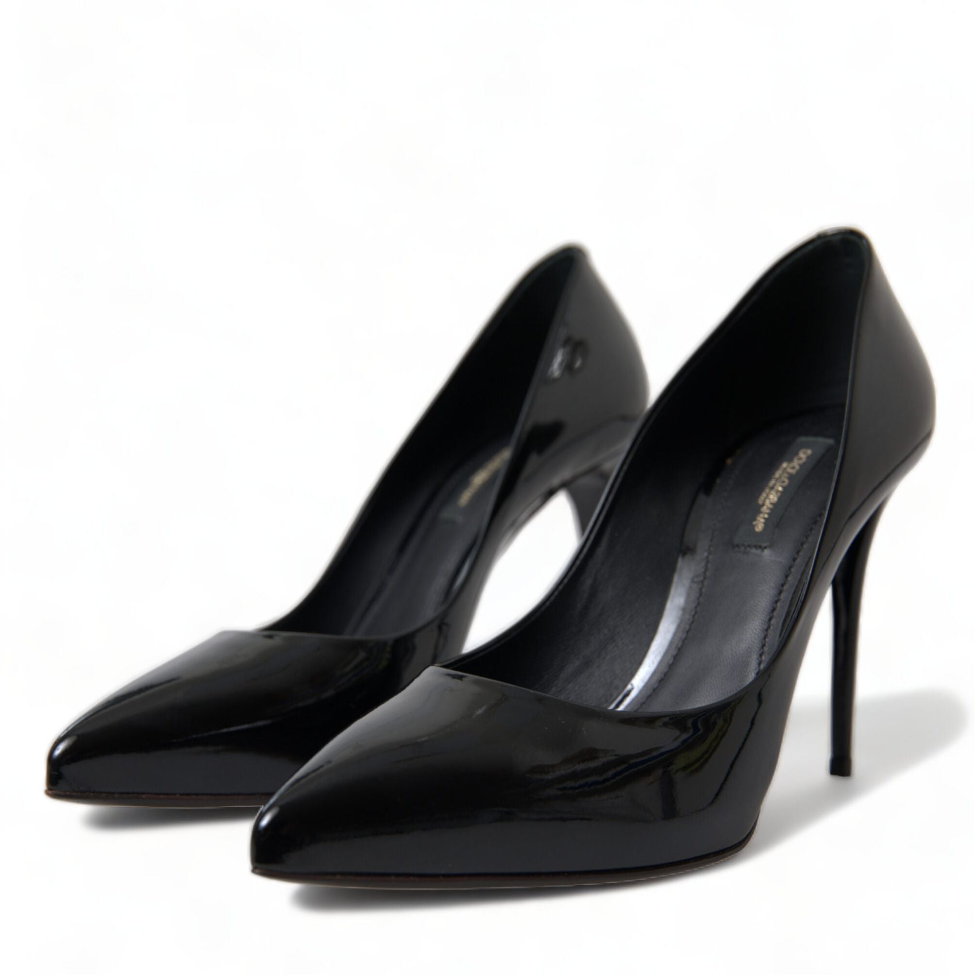 Dolce & Gabbana Black Patent Leather Pumps Heels Shoes