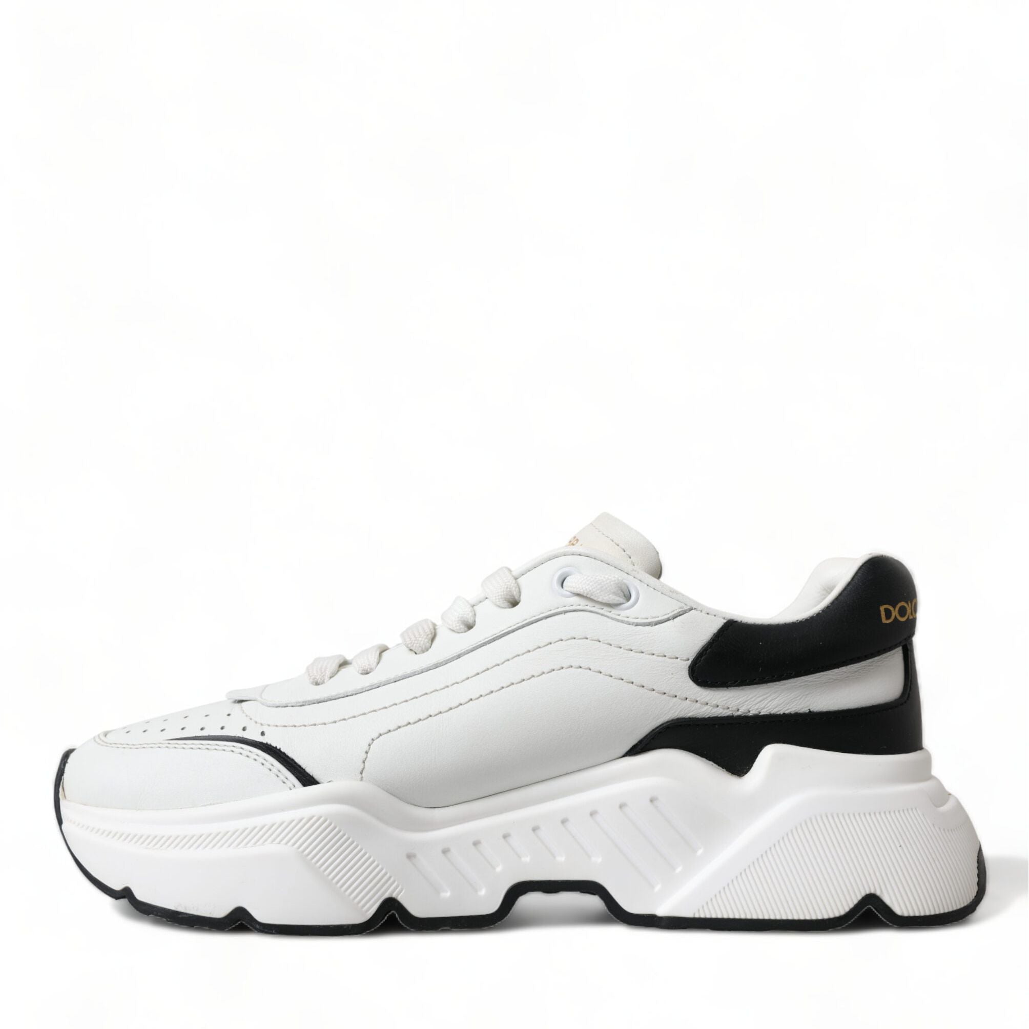 Dolce & Gabbana White Black Low Top Daymaster Sneakers Shoes