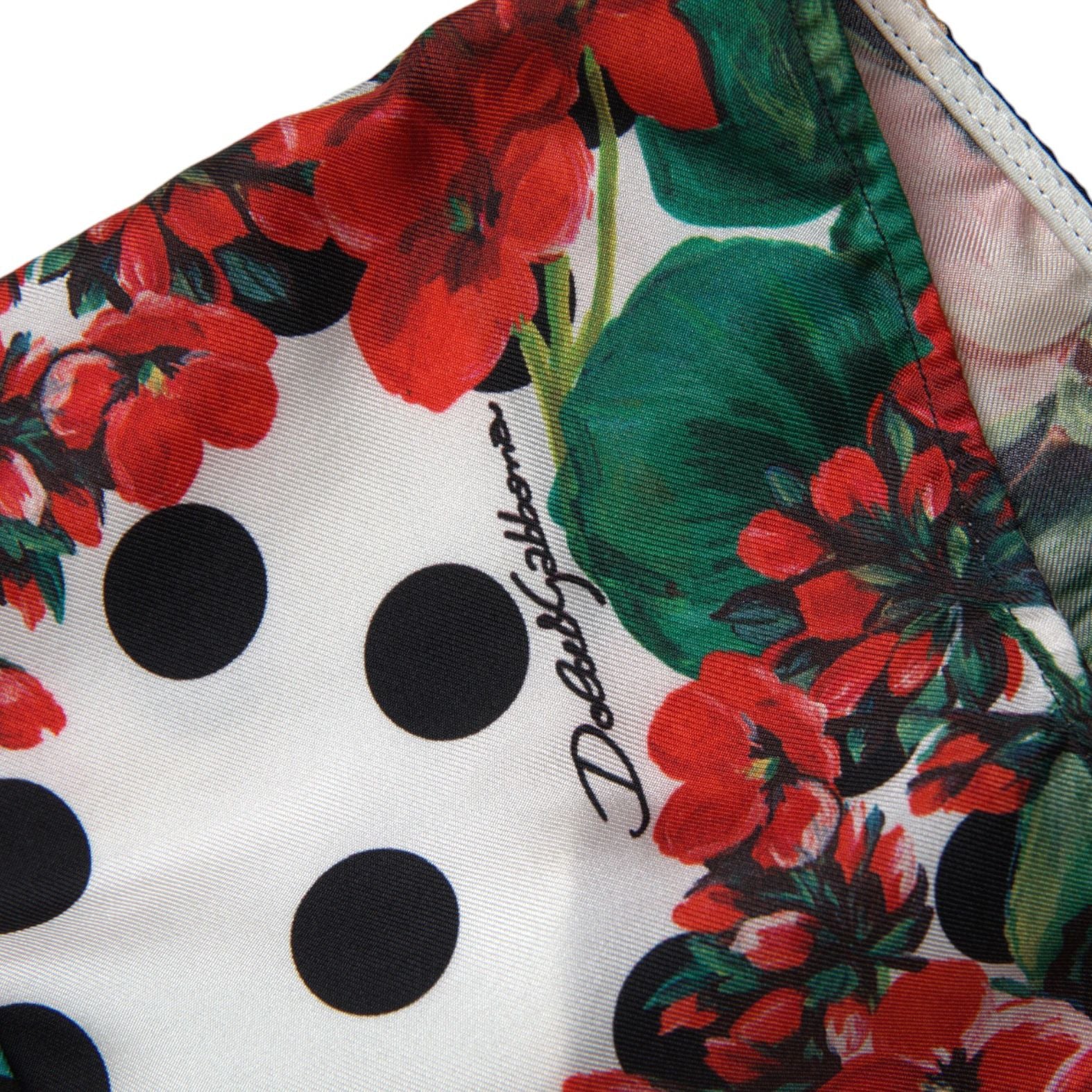 Dolce & Gabbana Multicolor Floral Polka Dot Hot Pants Shorts