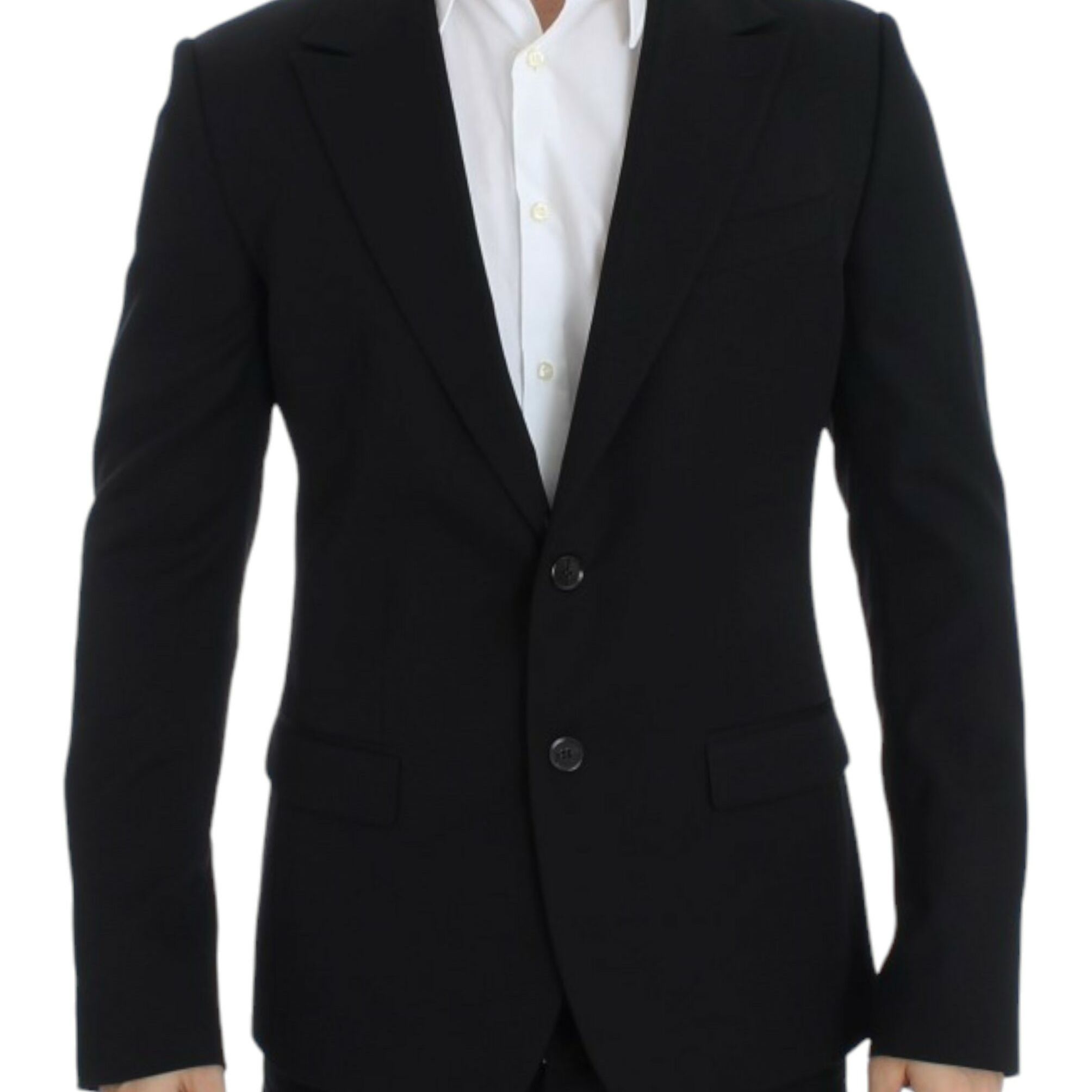 Dolce & Gabbana Black wool slim fit blazer