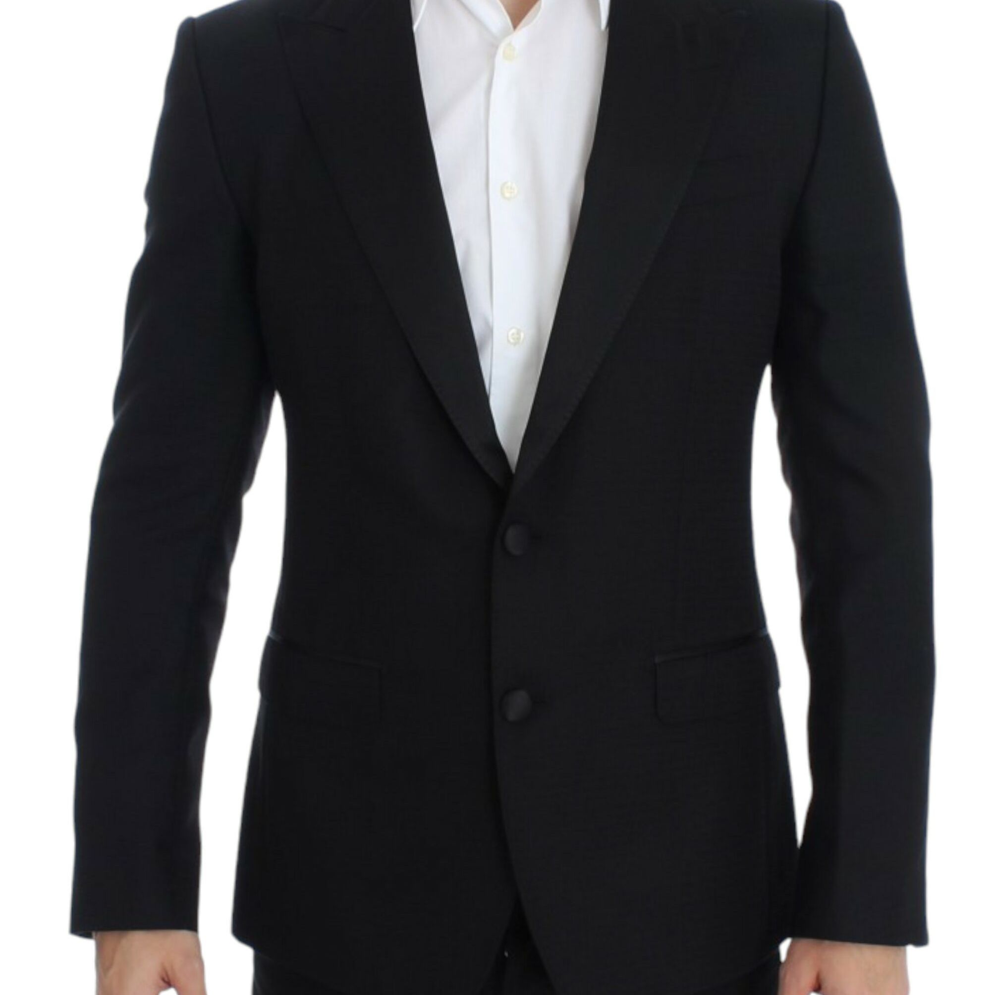 Dolce & Gabbana Black wool silk SICILIA blazer
