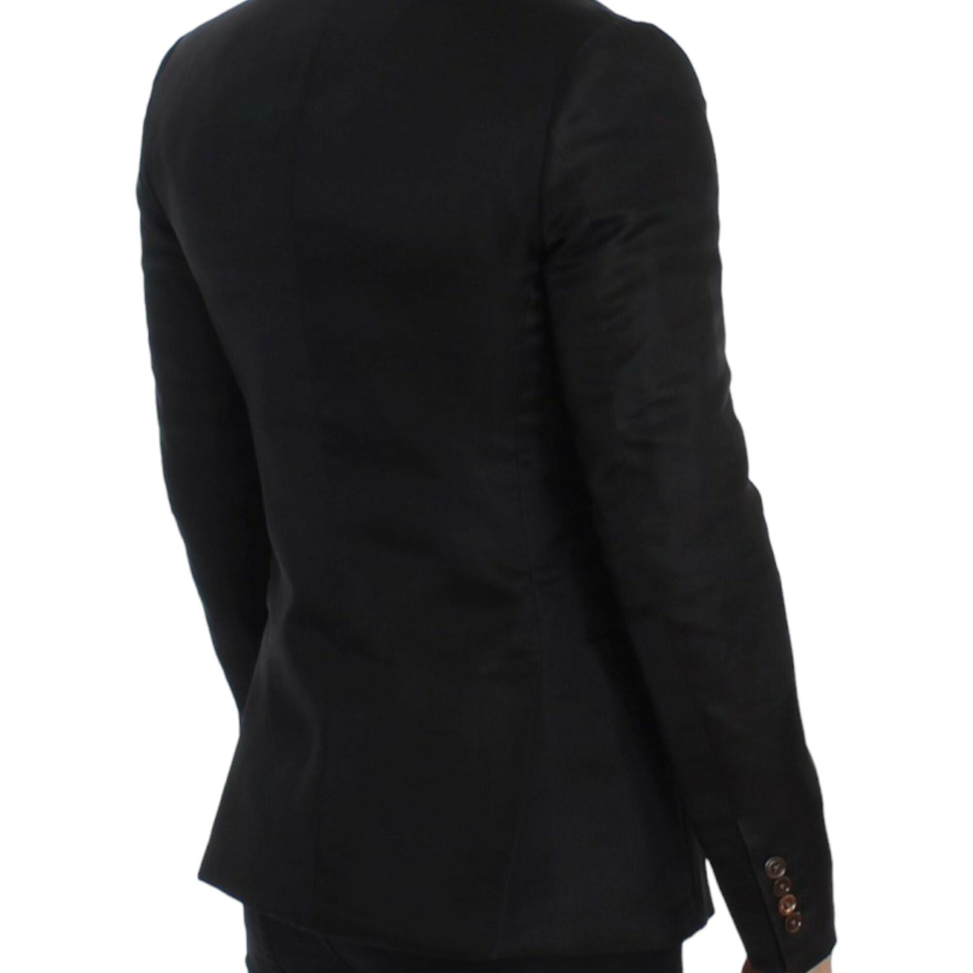 Dolce & Gabbana Black silk slim fit blazer