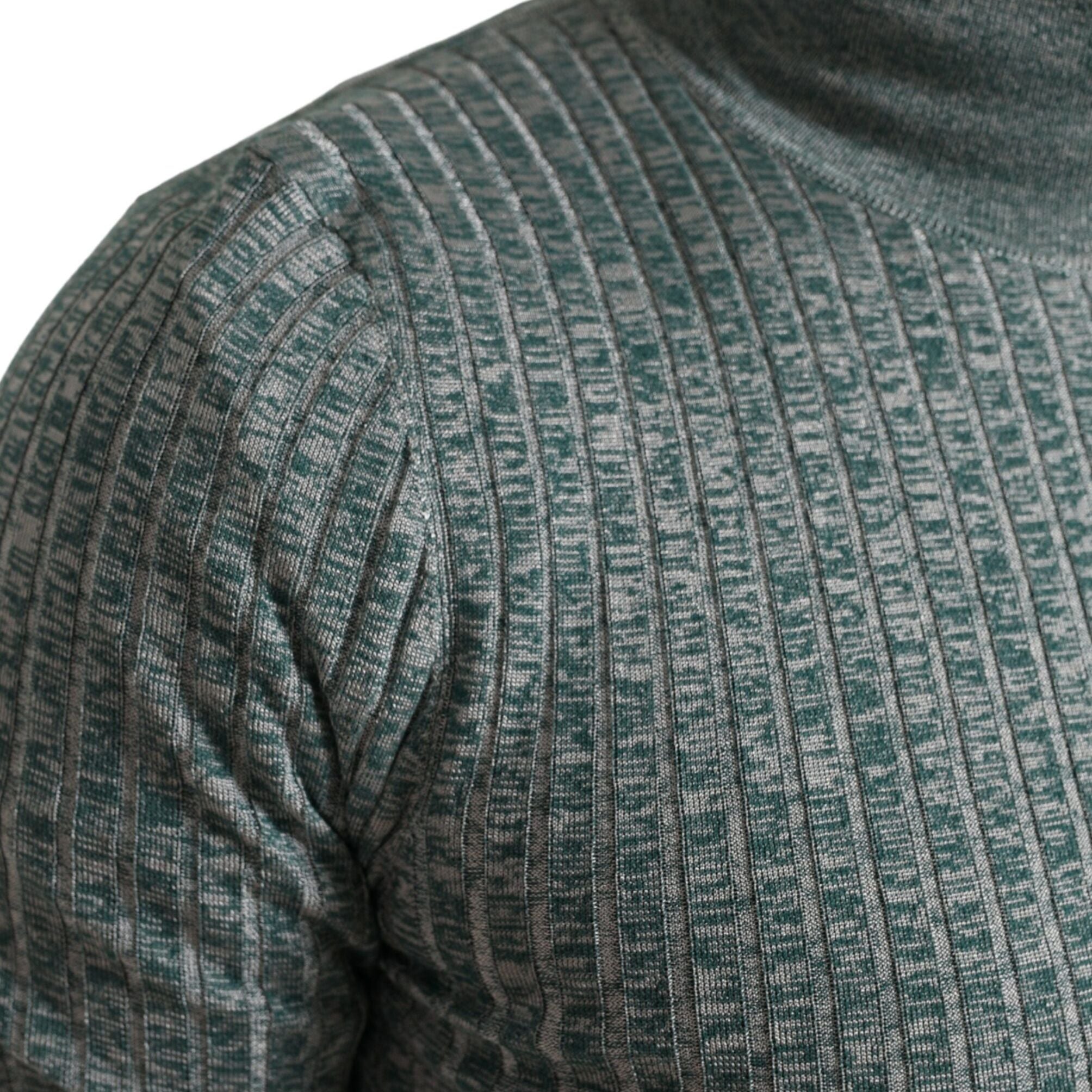 Dolce & Gabbana Green Polyester Turtleneck Pullover Sweater