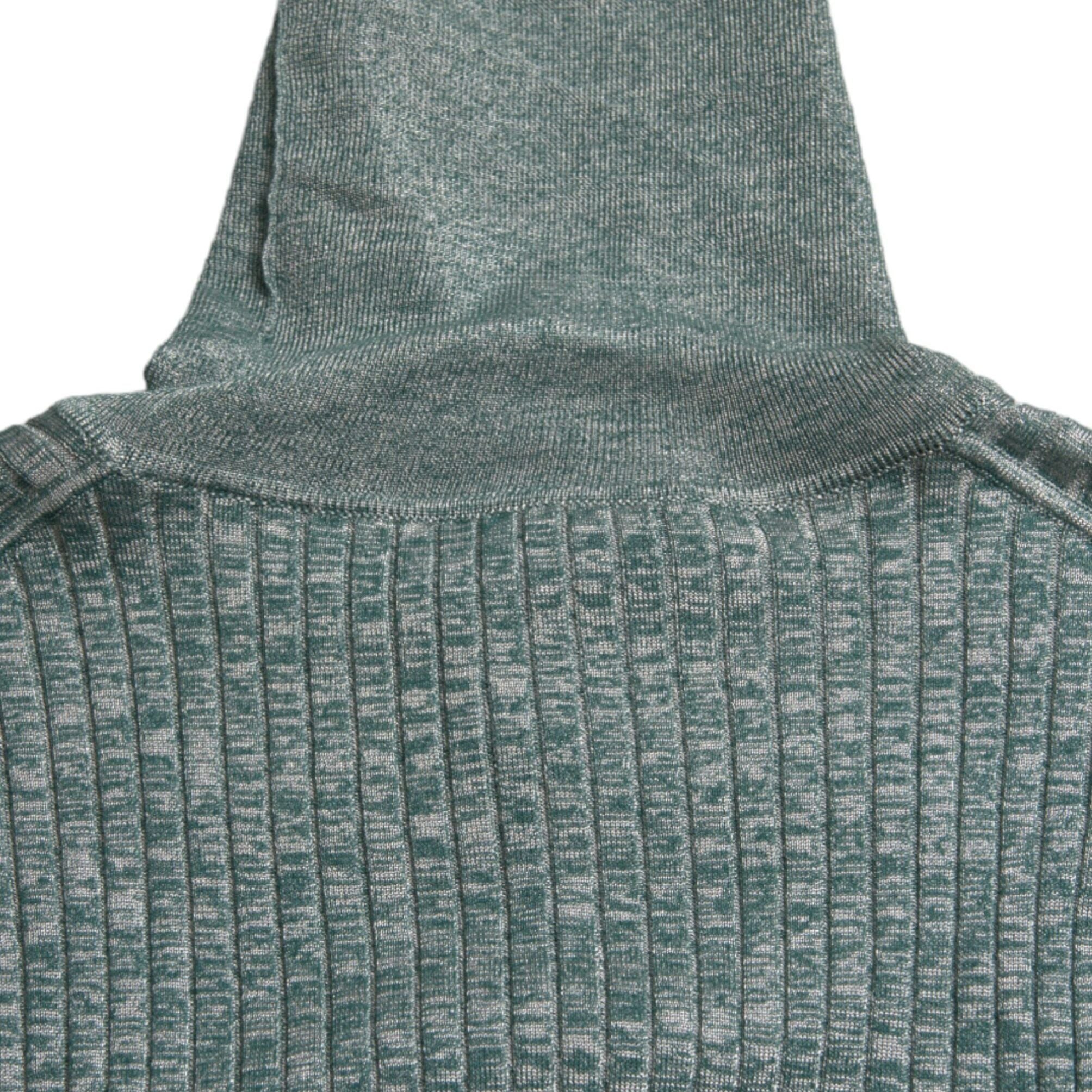Dolce & Gabbana Green Polyester Turtleneck Pullover Sweater
