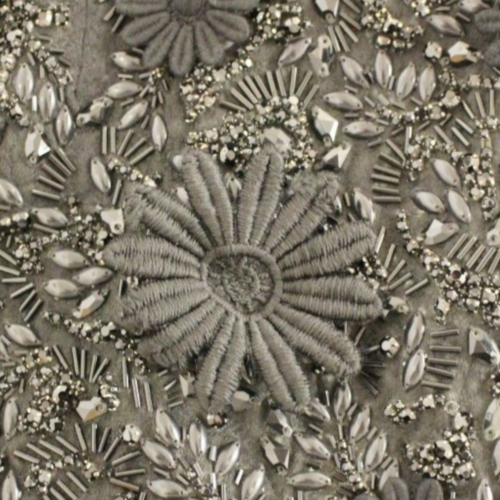 Dolce & Gabbana Black floral crystal embedded dress
