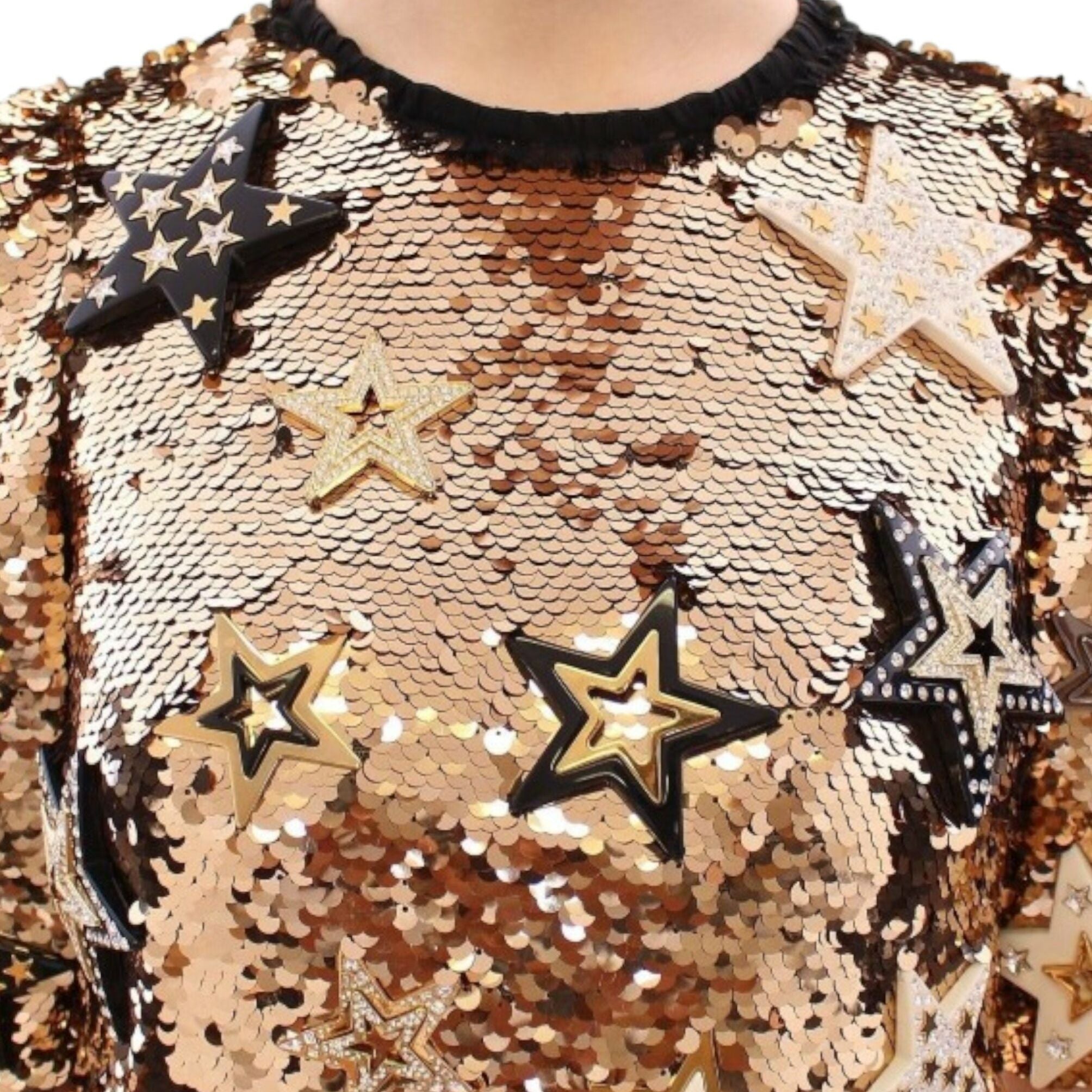 Dolce & Gabbana Masterpiece gold sequined crystal swarovski dress