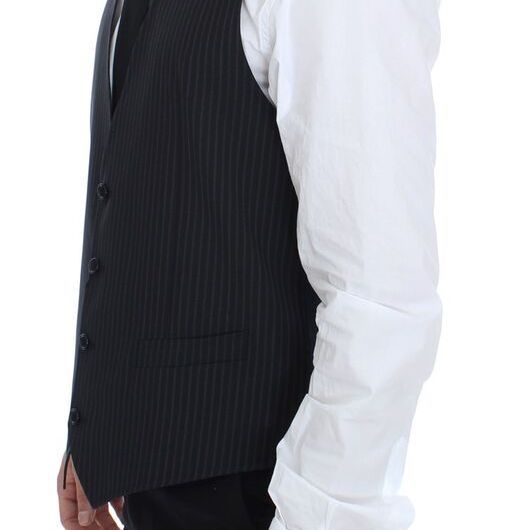Dolce & Gabbana Gray Stretch Formal Dress Vest Gilet