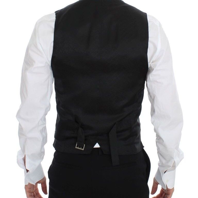Dolce & Gabbana Blue Wool Formal Dress Vest Gilet