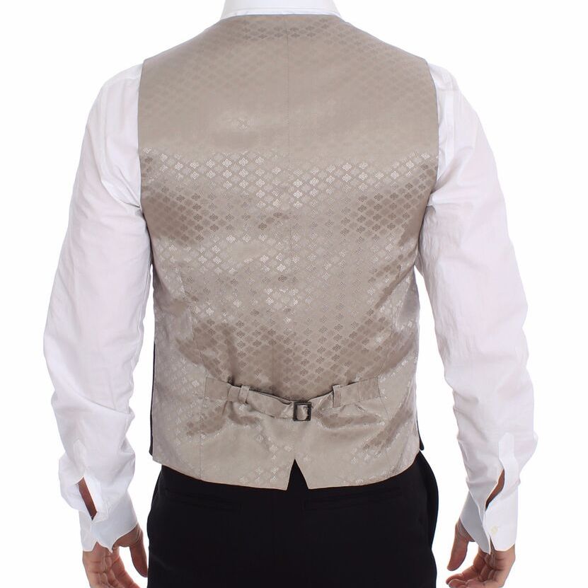 Dolce & Gabbana Black Cotton Dress Vest Blazer Jacket