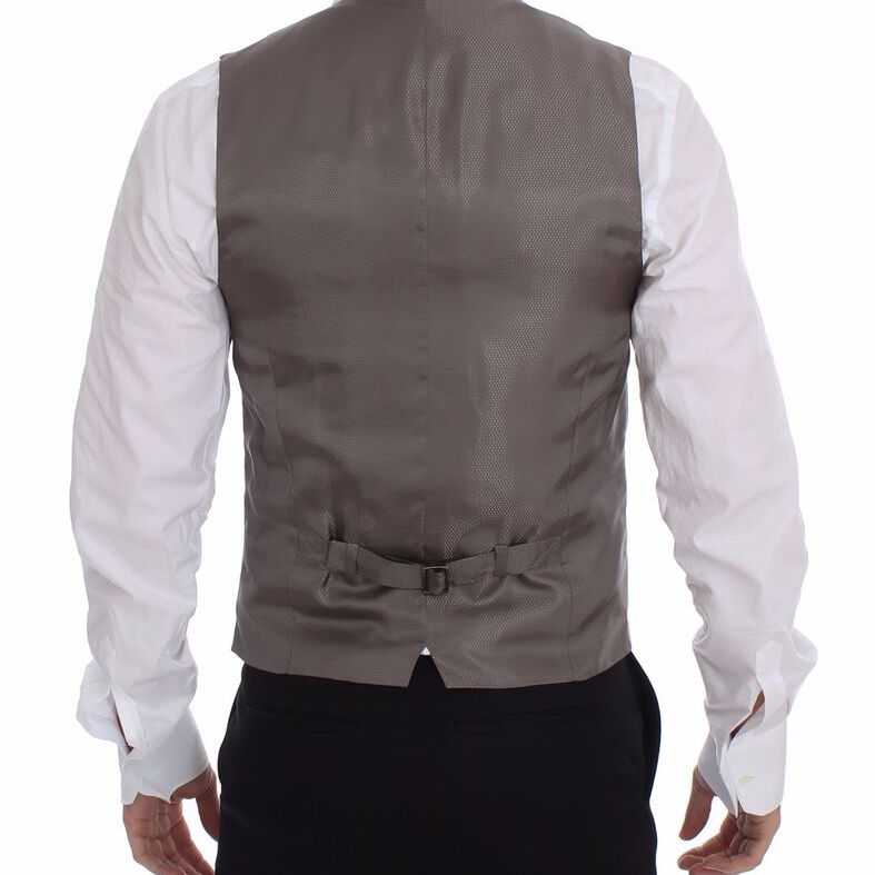 Dolce & Gabbana Beige Cotton Dress Vest Blazer Jacket