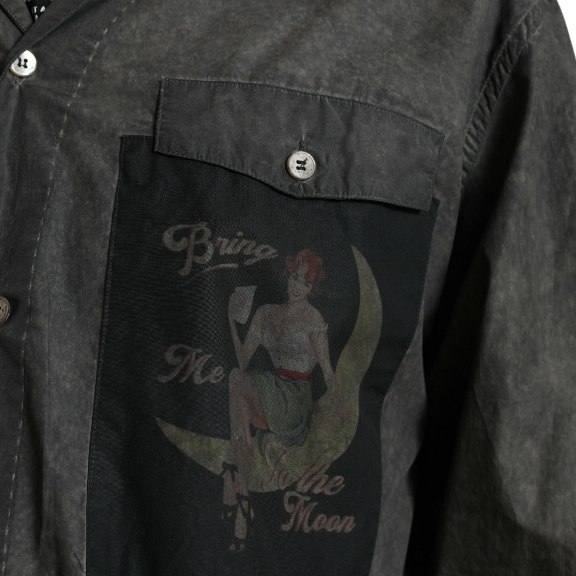 Dolce & Gabbana Dark Gray Cotton Collared Long Sleeves Shirt