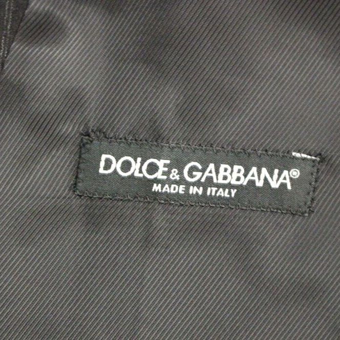 Dolce & Gabbana Black Striped Wool Single Breasted Vest
