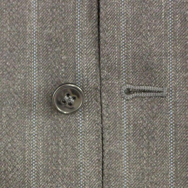 Dolce & Gabbana Gray Striped Wool Logo Vest Gilet Weste