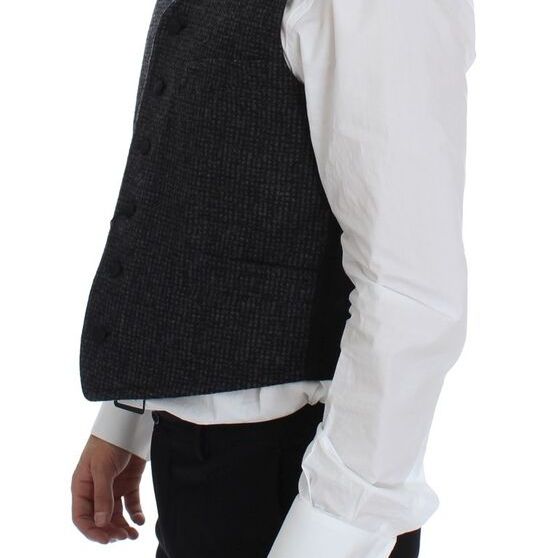 Dolce & Gabbana Gray Wool Blend Vest Gilet Weste