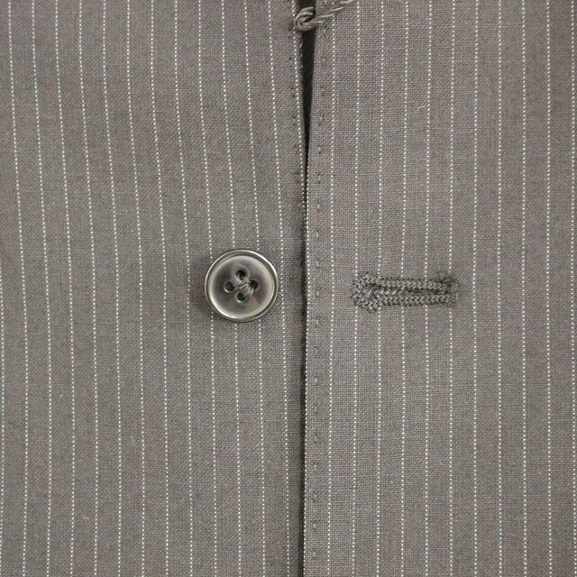 Dolce & Gabbana Black Striped Wool Single Breasted Vest