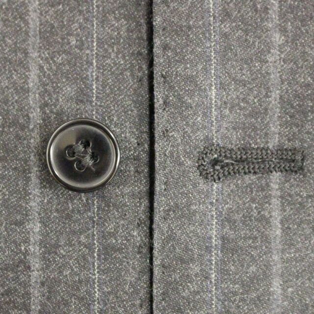 Dolce & Gabbana Gray Striped Wool Logo Vest Gilet Weste