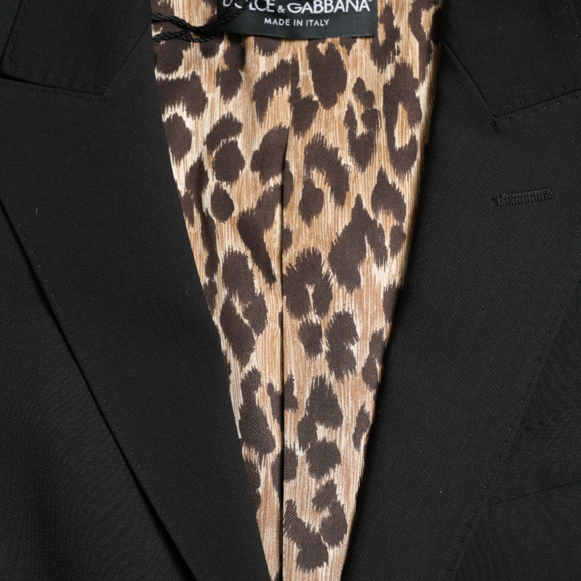 Dolce & Gabbana Black Wool Single Breasted Blazer Coat Jacket