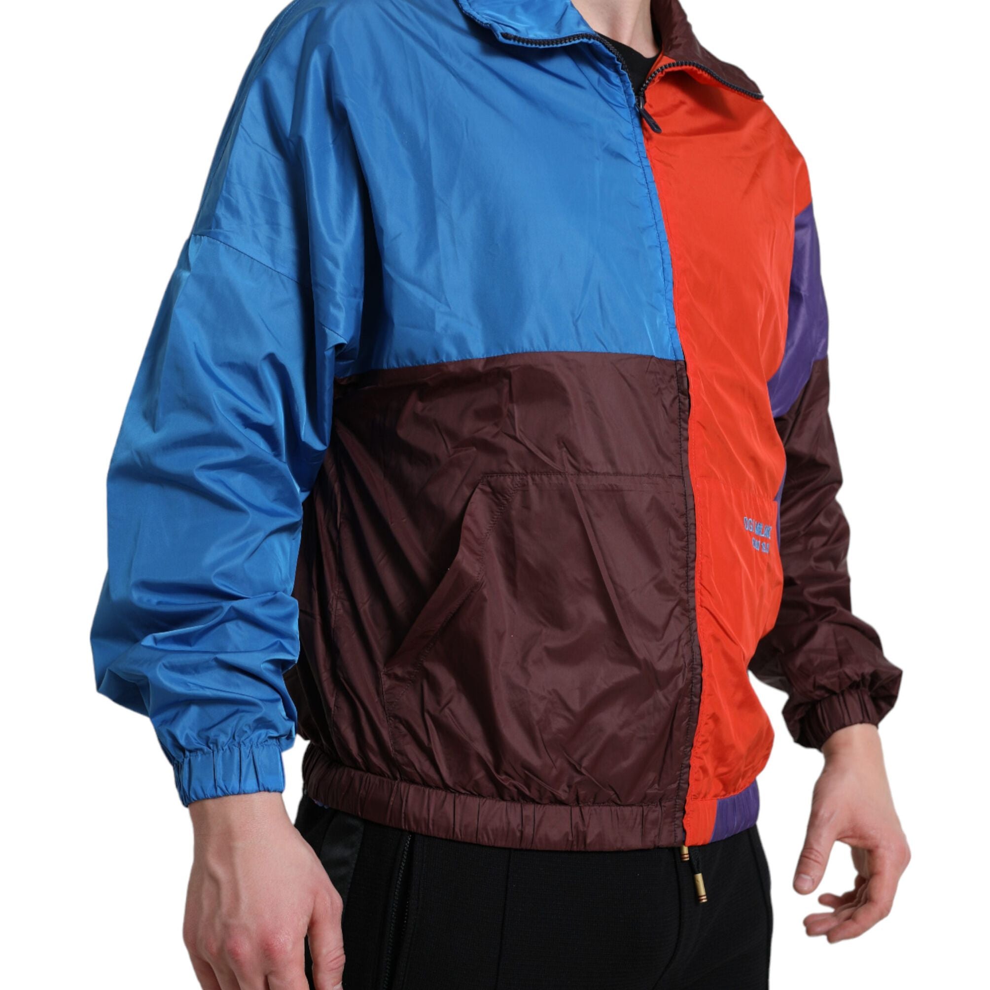 Dolce & Gabbana Multicolor Color Windbreaker Jacket