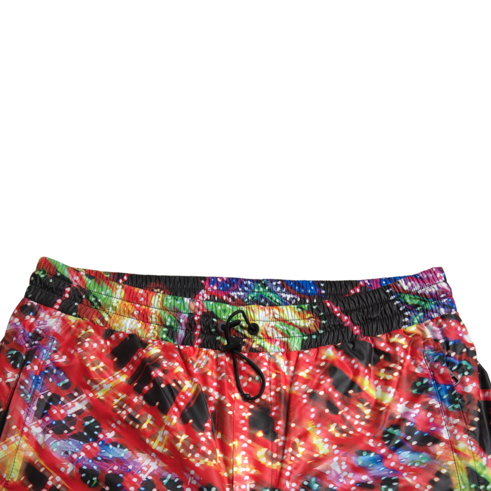 Dolce & Gabbana Multicolor Luminarie Print Men Bermuda Shorts