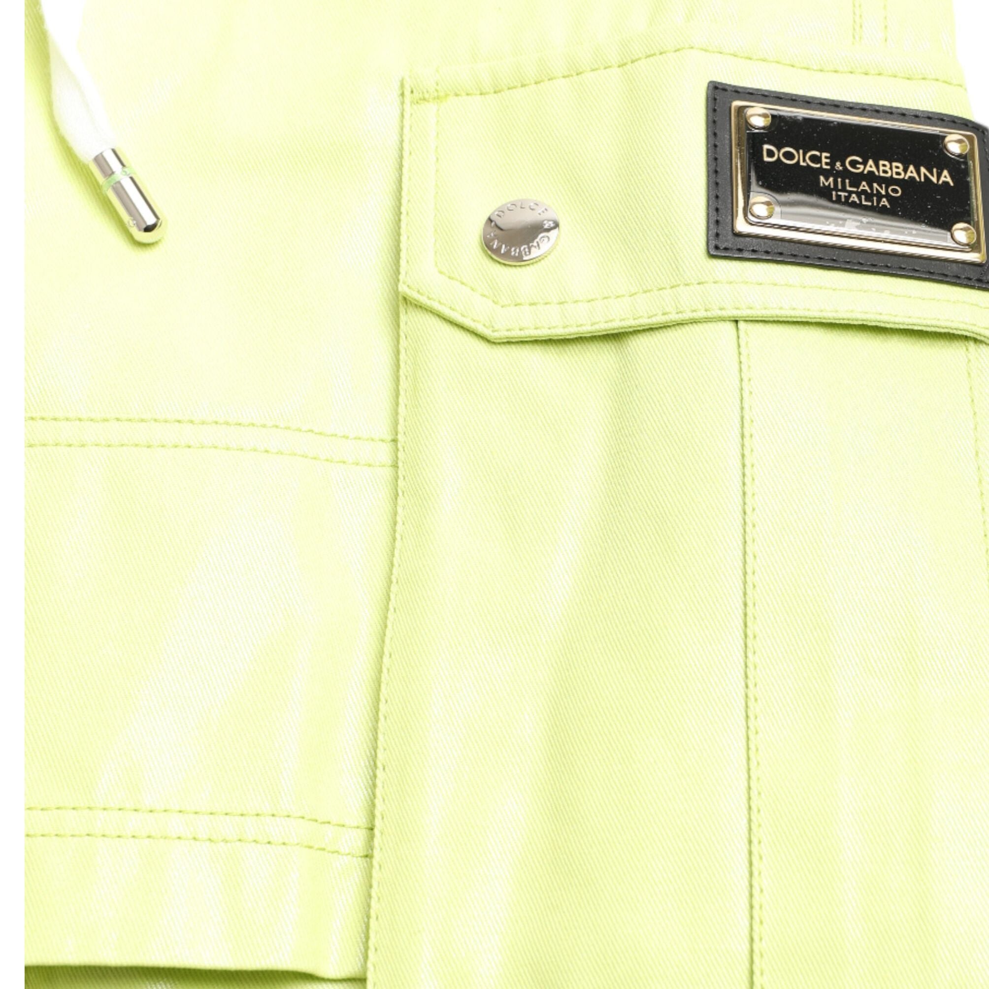 Dolce & Gabbana Light Green Cotton Men Cargo Bermuda Shorts