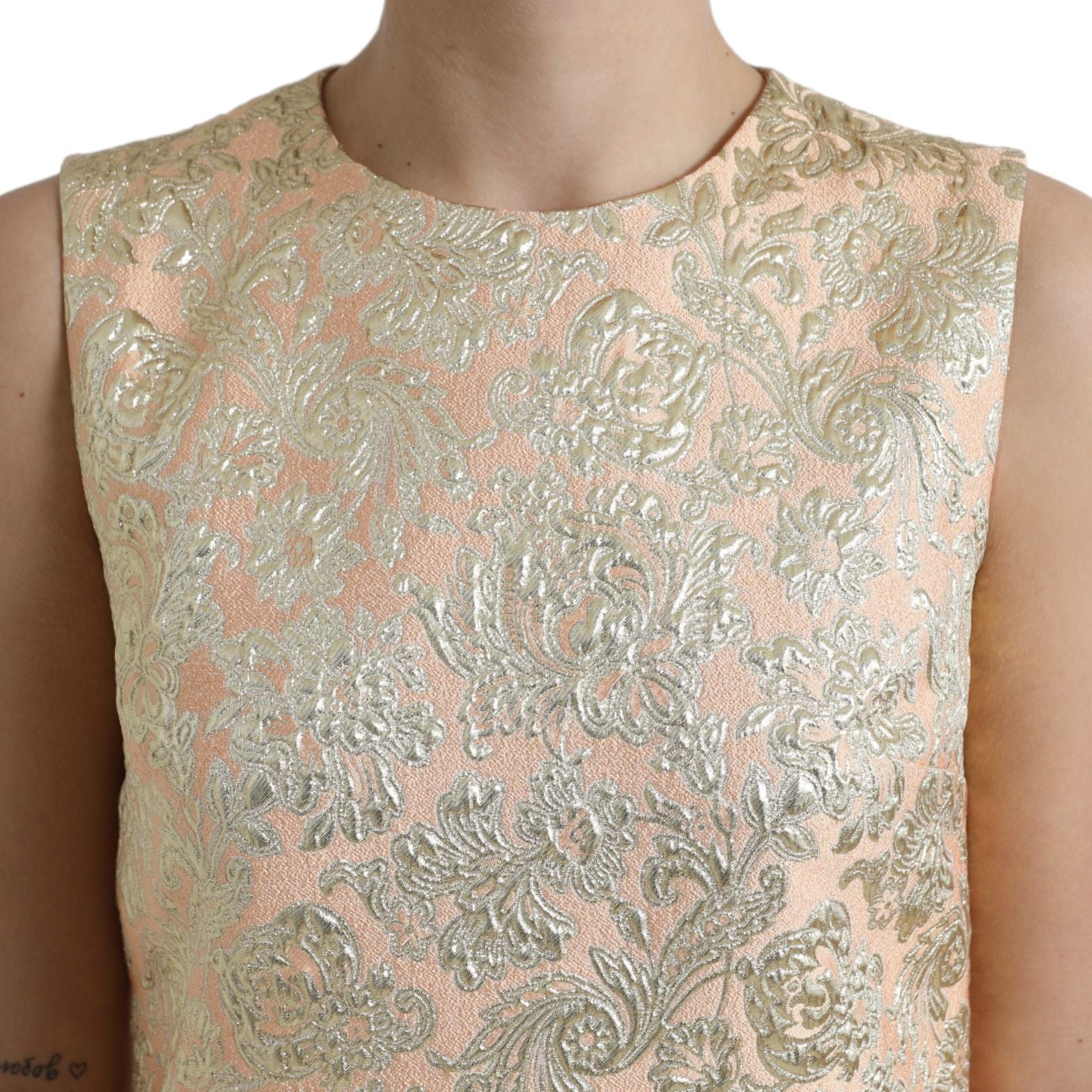 Dolce & Gabbana Metallic Floral Jacquard A-line Mini Dress