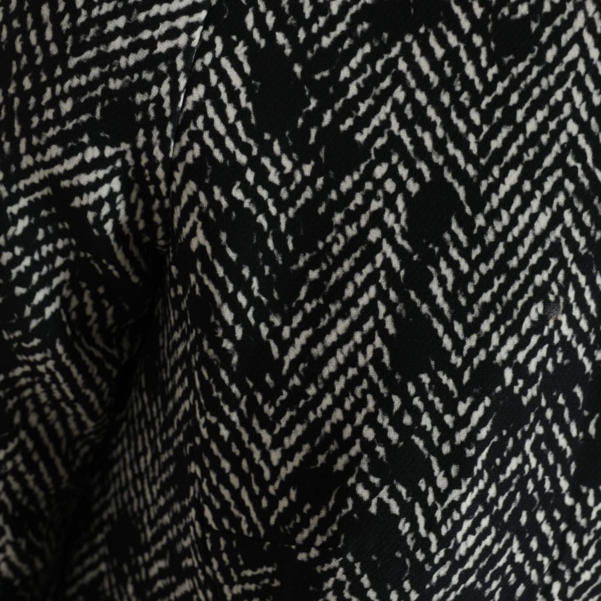 Dolce & Gabbana Black Chevron Polyester Shift Mini Dress