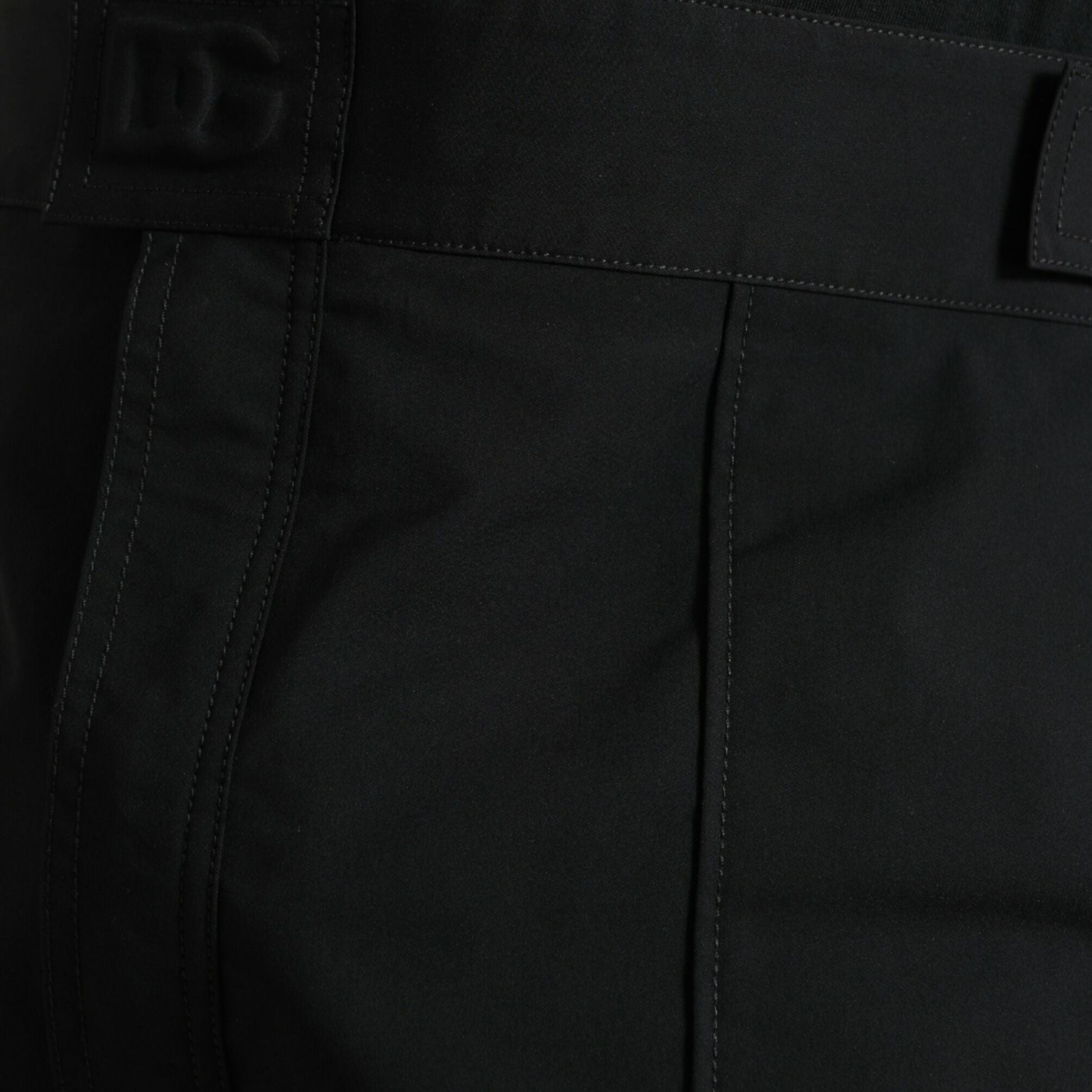 Dolce & Gabbana Black Polyester Logo Straight Pants