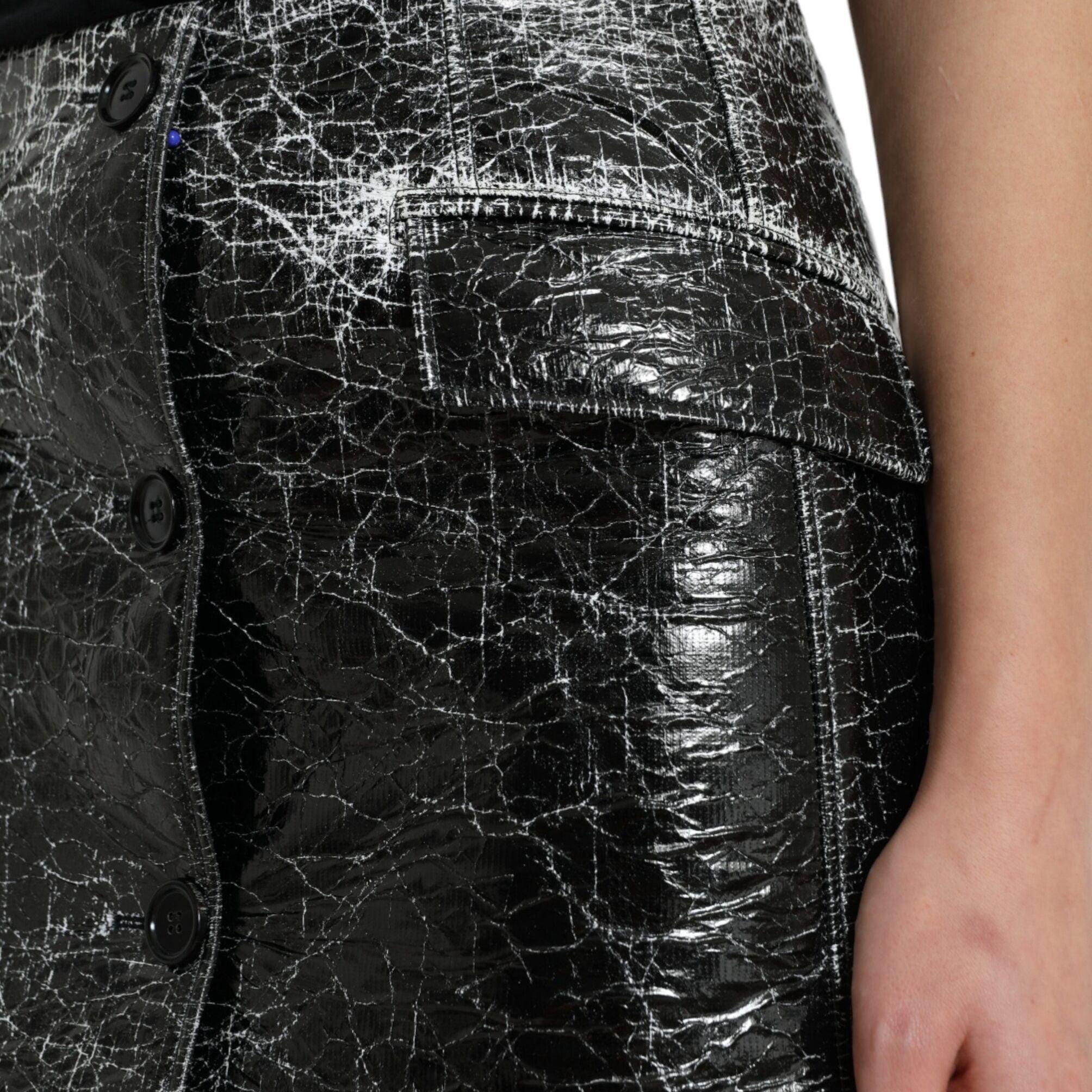 Dolce & Gabbana Black Cotton Blend High Waist Mini Skirt