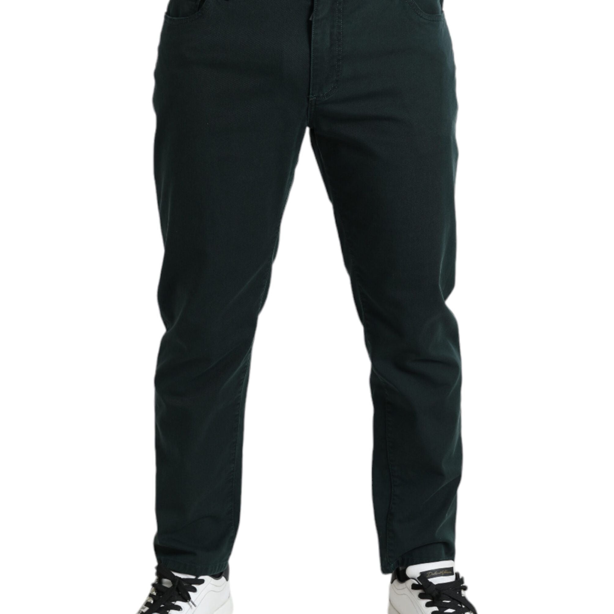 Dolce & Gabbana Green Cotton Stretch Skinny Men Denim Jeans