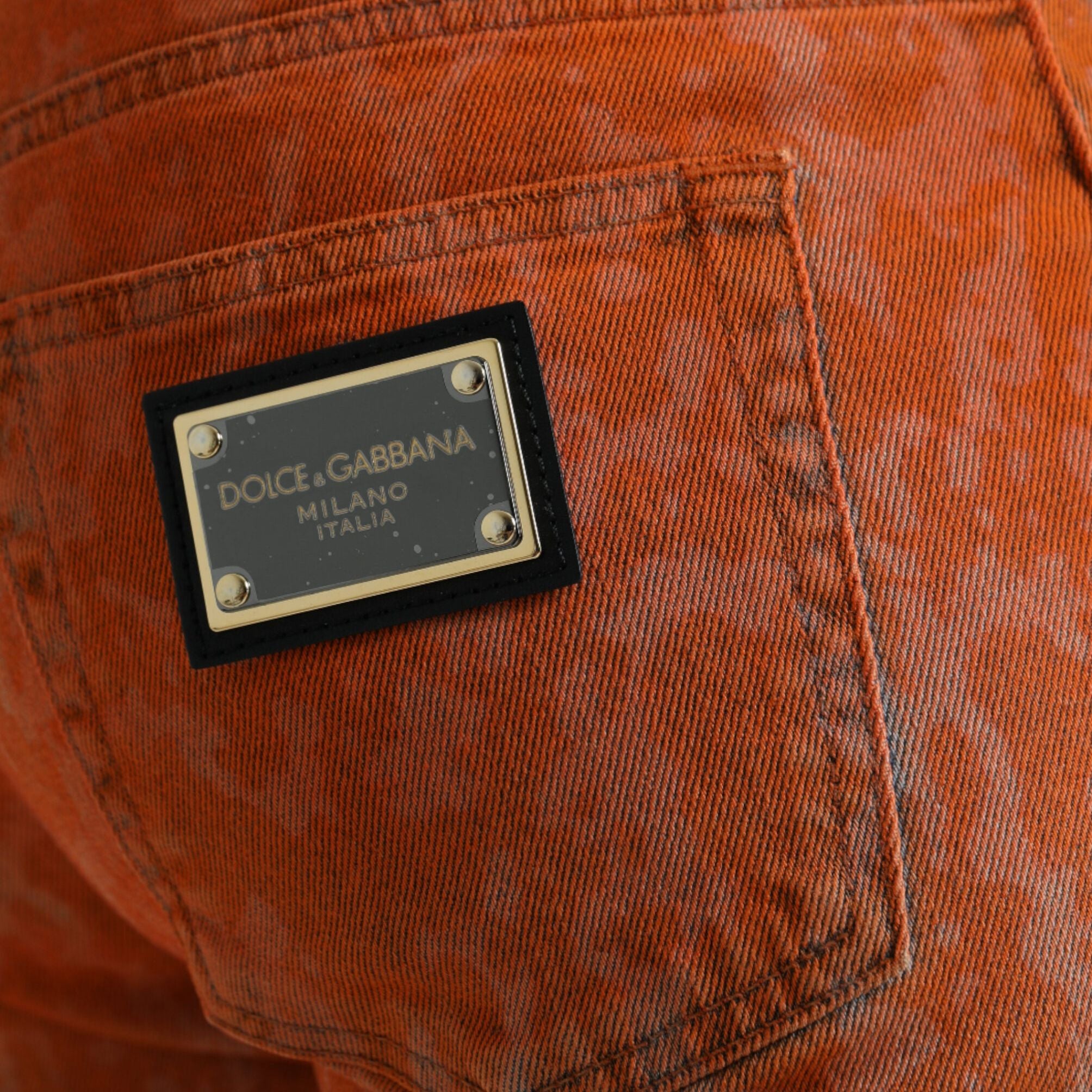 Dolce & Gabbana Multicolor Ombre Cotton Slim Fit Denim Jeans