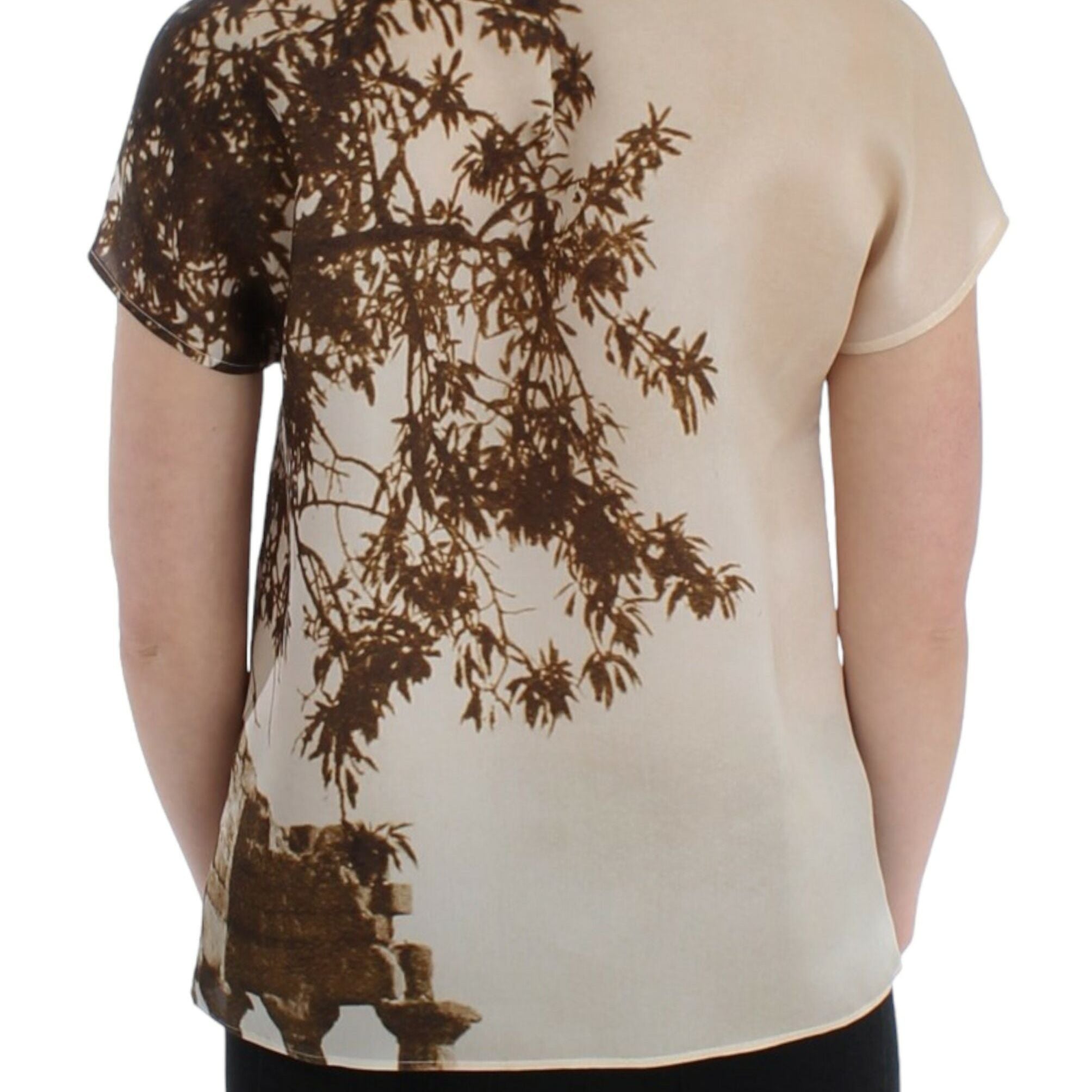 Dolce & Gabbana Brown Taormina silk blouse