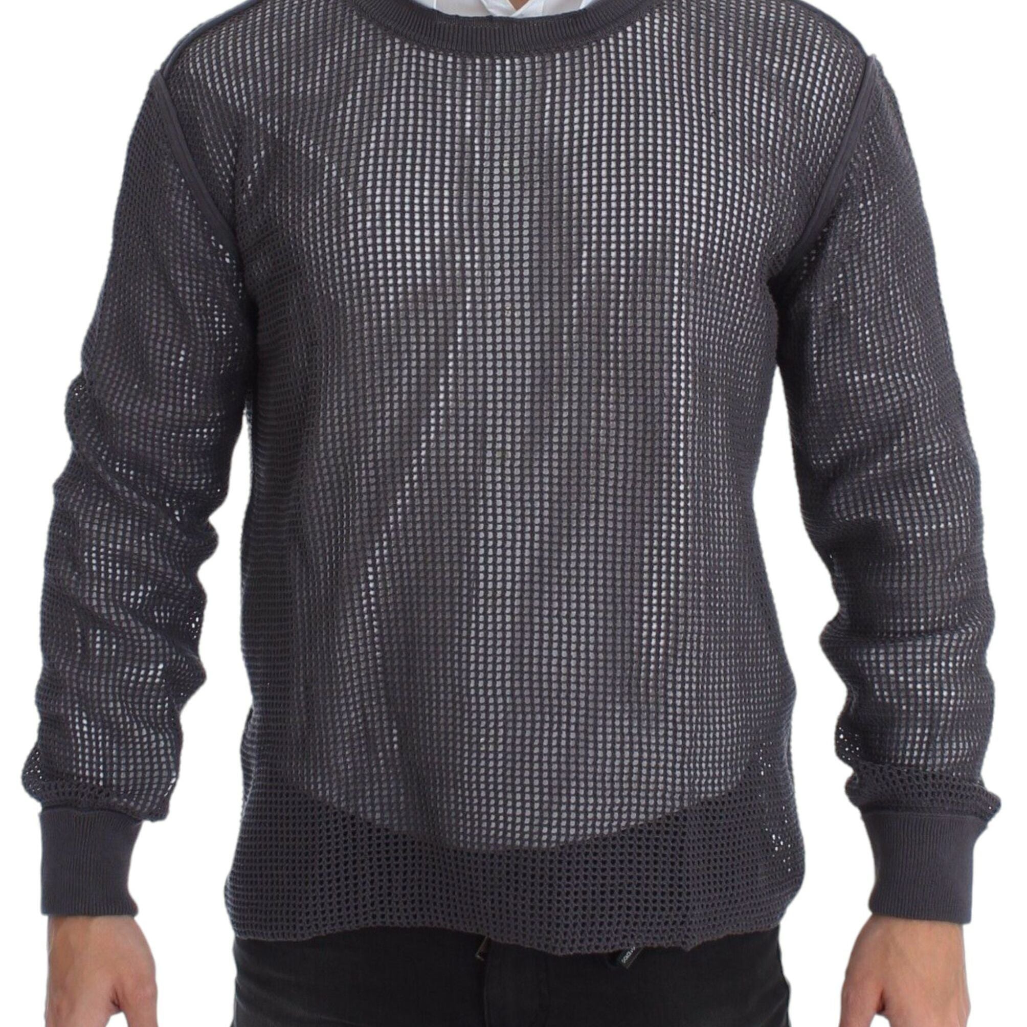 Dolce & Gabbana Purple Runway Netz Pullover Netted Sweater