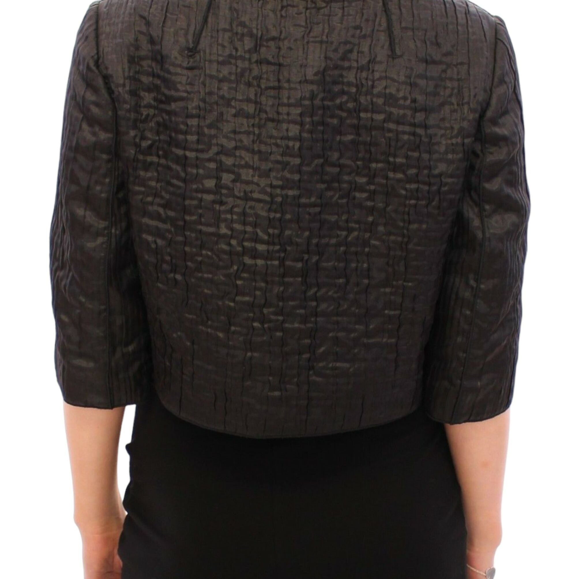 Dolce & Gabbana Black Short Bolero Shrug Jacket Coat