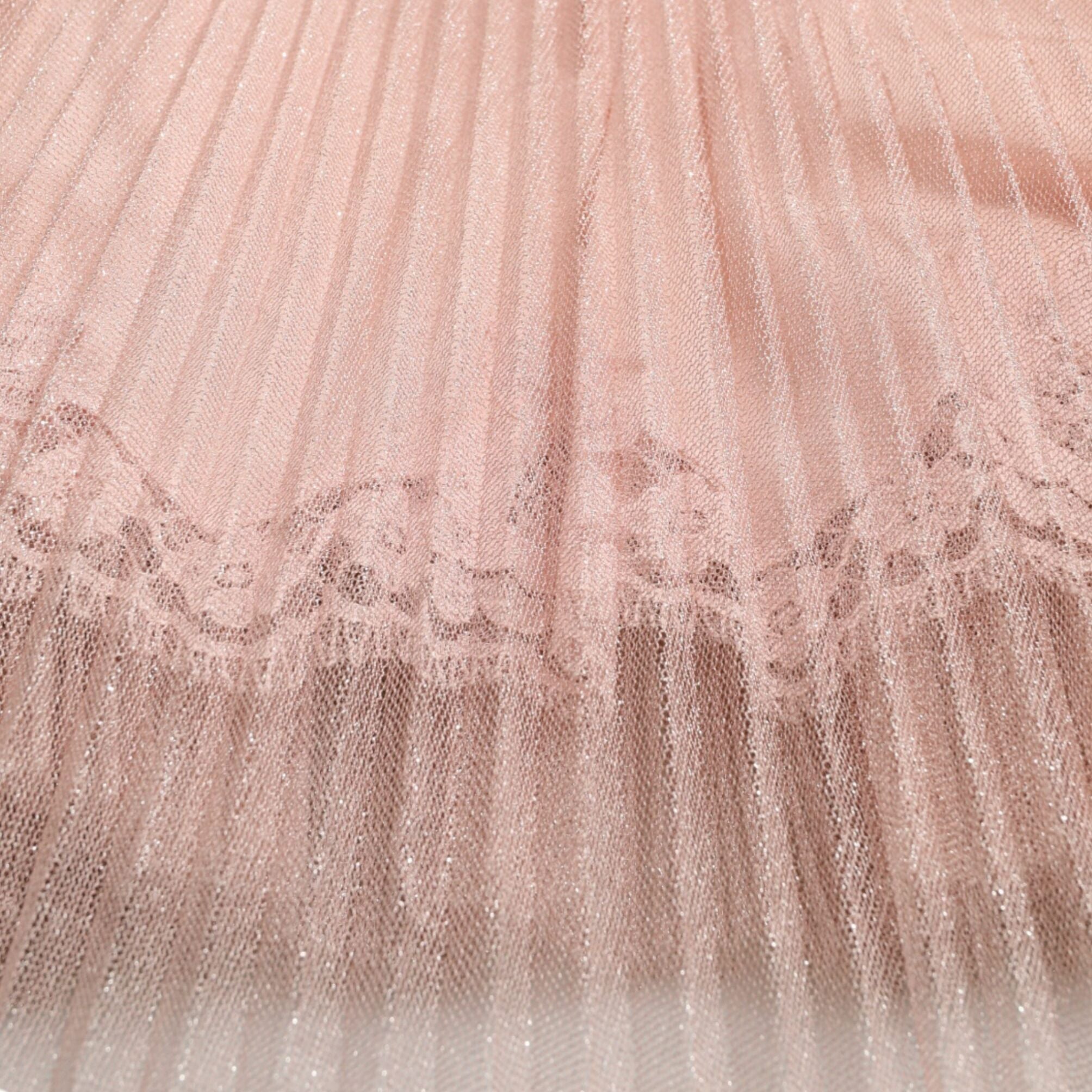 Dolce & Gabbana Pink One Shoulder Pleated Lame Tulle Dress