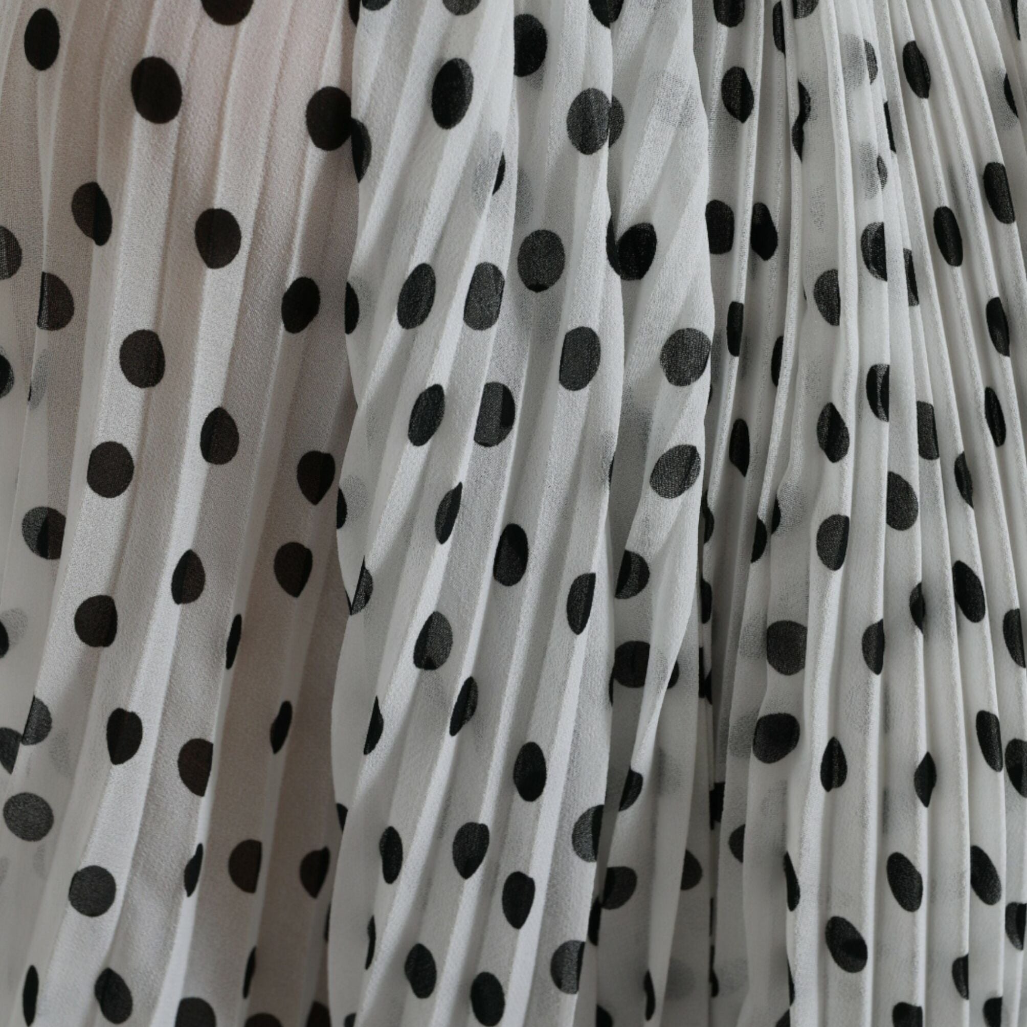 Dolce & Gabbana White Polka Dot A-line Pleated Maxi Dress