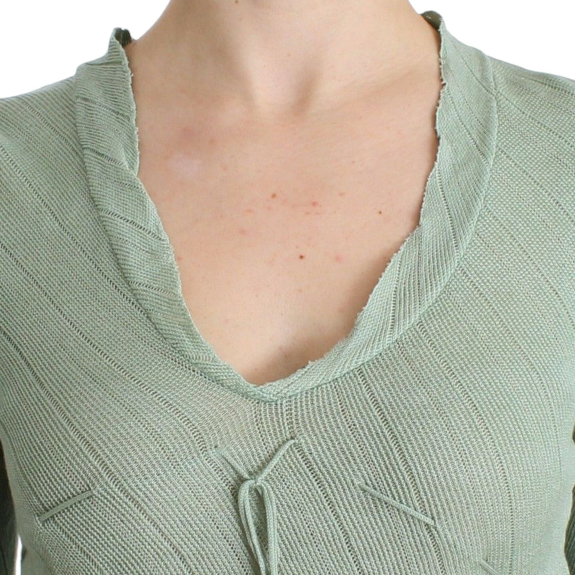 Ermanno Scervino Green Lightweight Knit Sweater Top Blouse