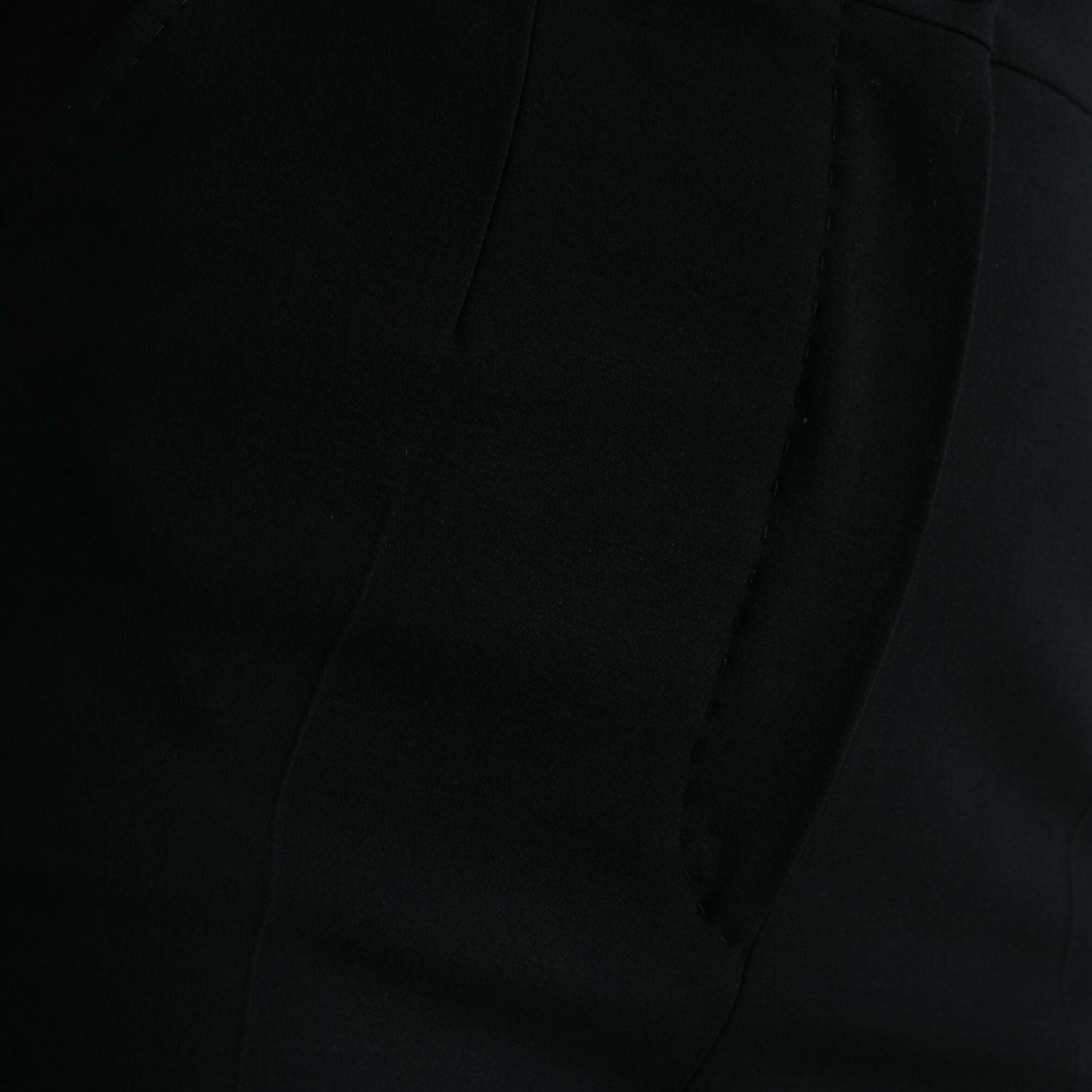 Dolce & Gabbana Black Wool High Waist Tapered Pants