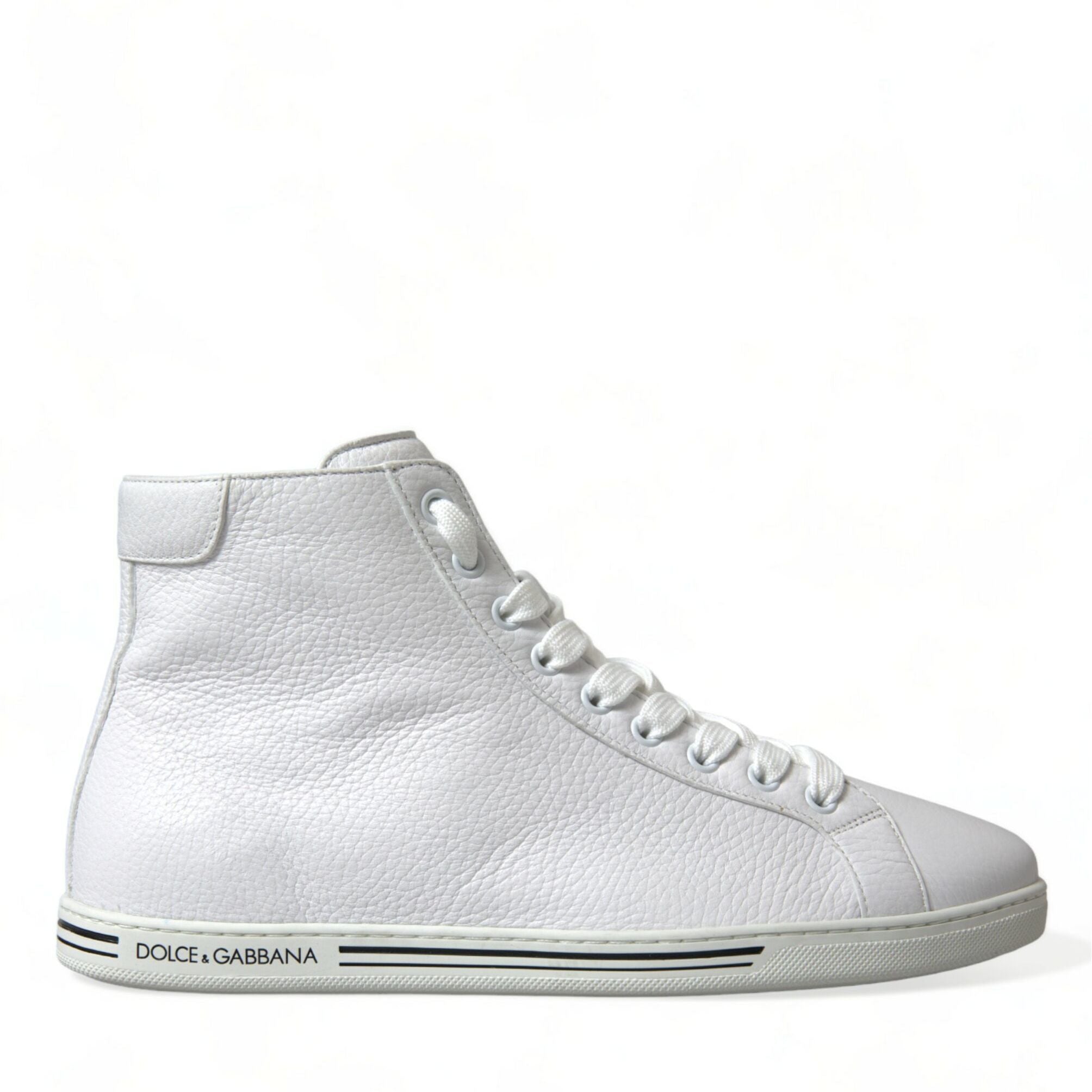 Dolce & Gabbana White Saint Tropez High Top Men Sneakers Shoes