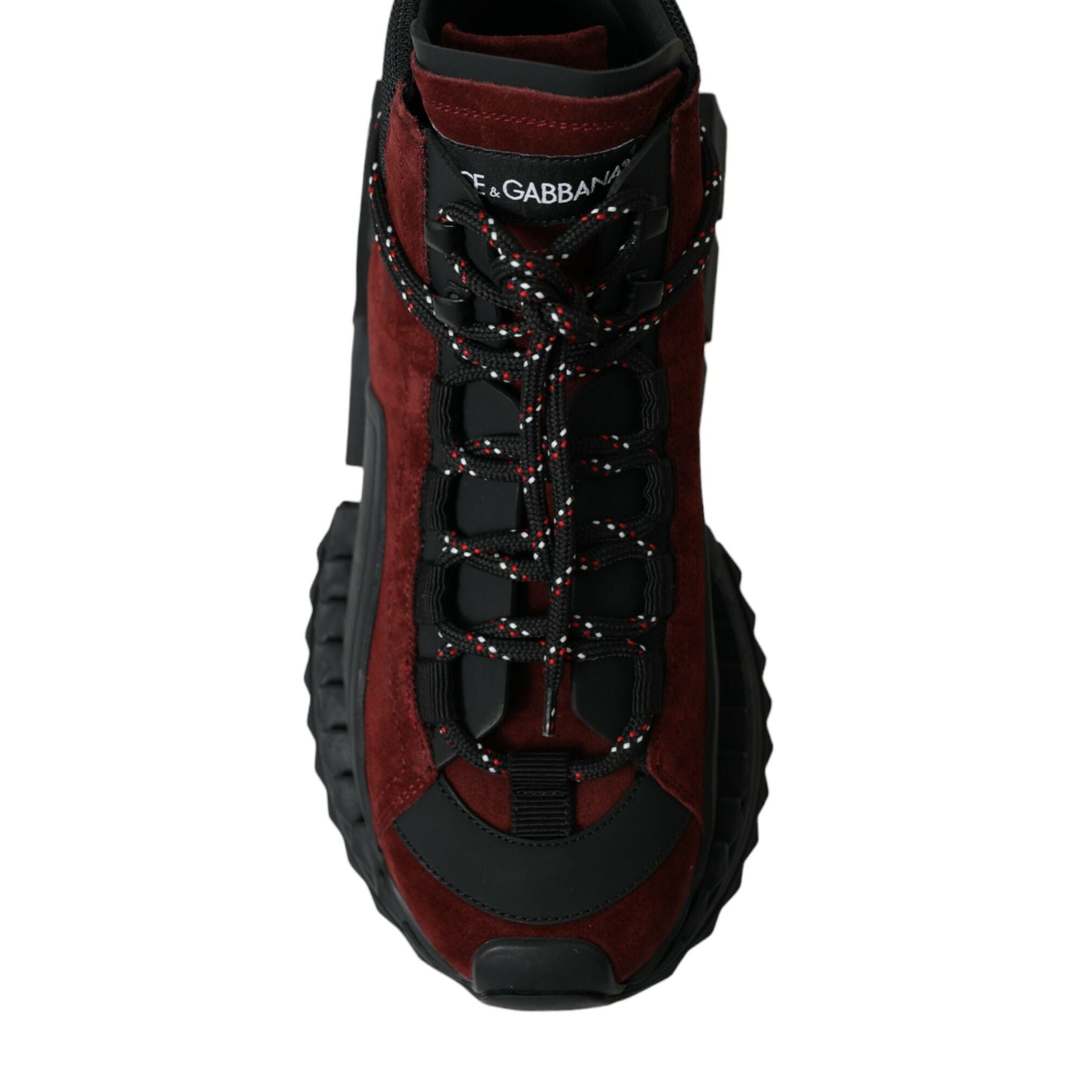 Dolce & Gabbana Burgundy Super King High Top Men Sneakers Shoes