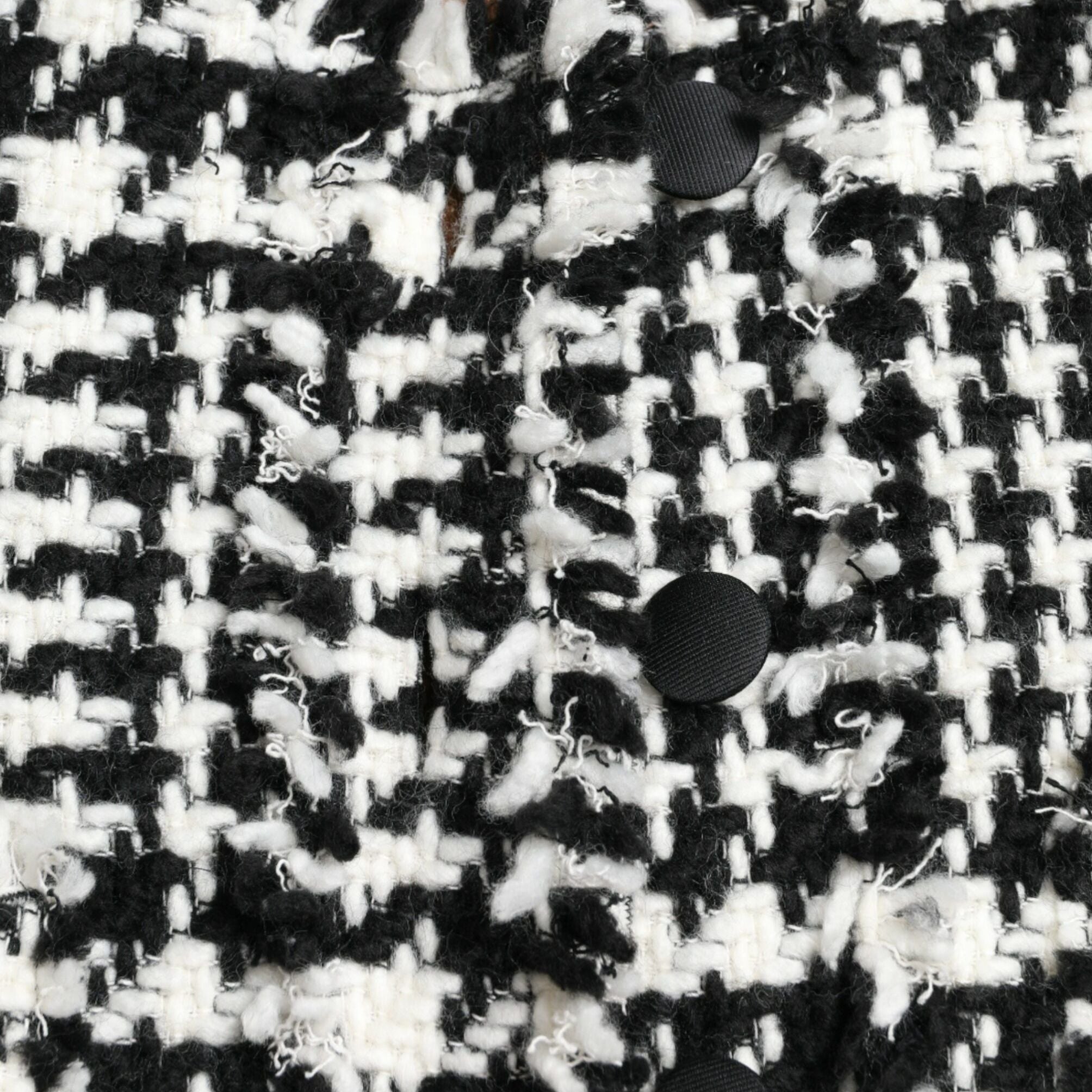 Dolce & Gabbana Black White Houndstooth Trench Coat Jacket