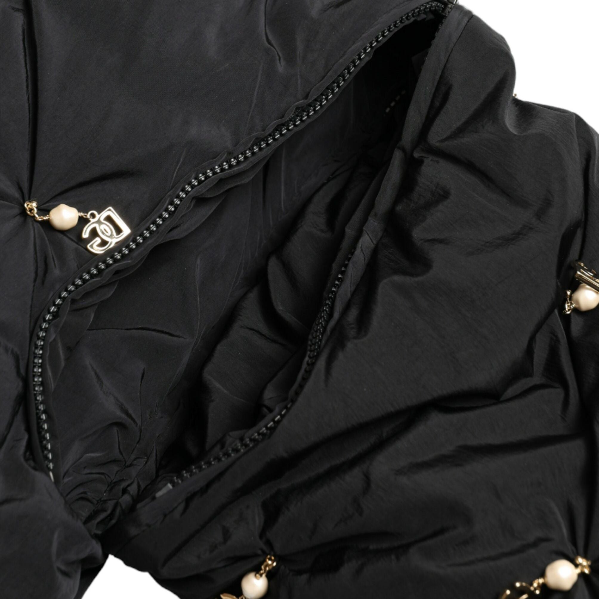 Dolce & Gabbana Black Embellished Quilted Shell Bomber Jacket