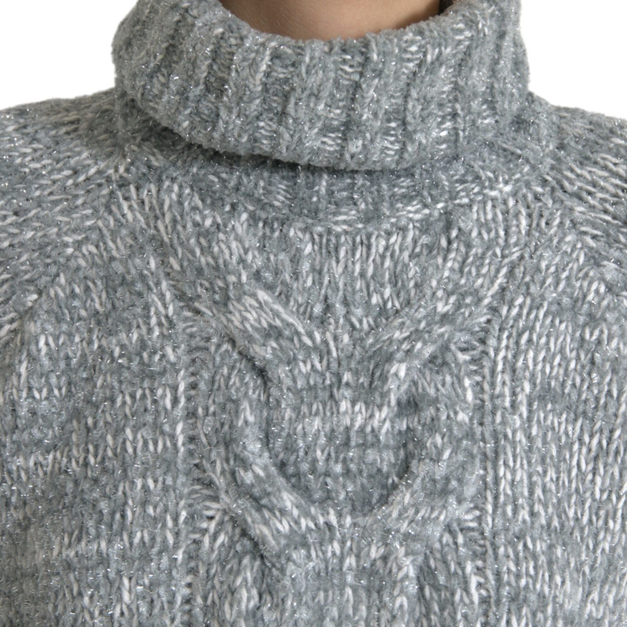 Dolce & Gabbana Gray Cashmere Turtle Neck Pullover Sweater