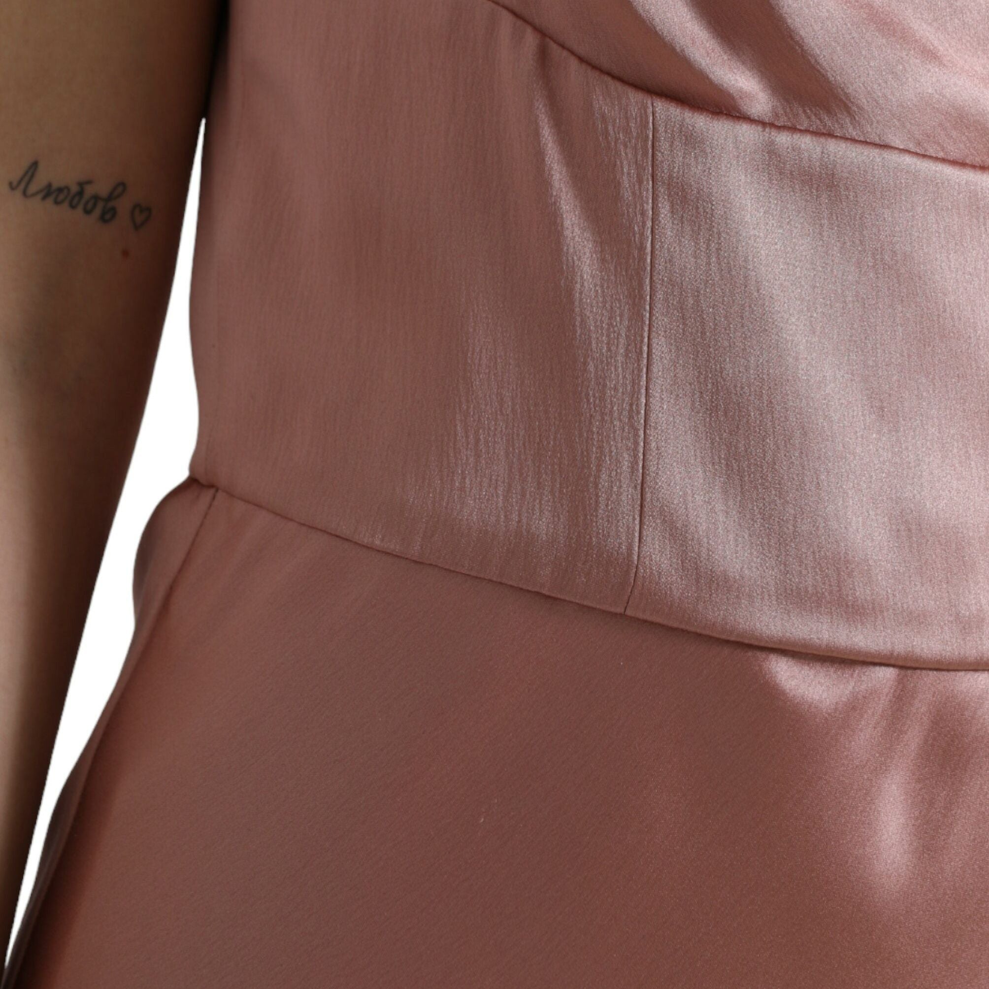 Dolce & Gabbana Pink Silk Spaghetti Straps Long Gown Dress