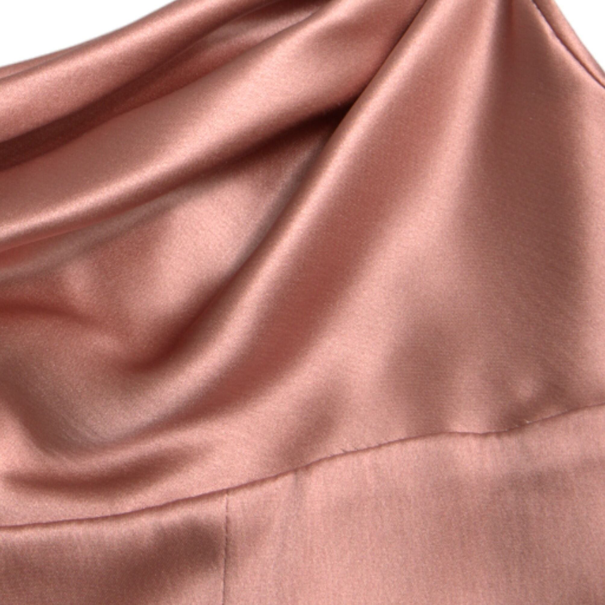 Dolce & Gabbana Pink Silk Spaghetti Straps Long Gown Dress