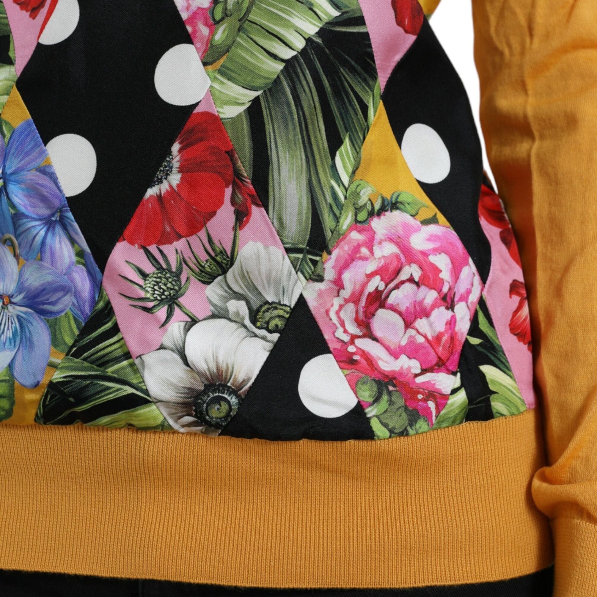 Dolce & Gabbana Multicolor Patchwork Cashmere Henley Sweater