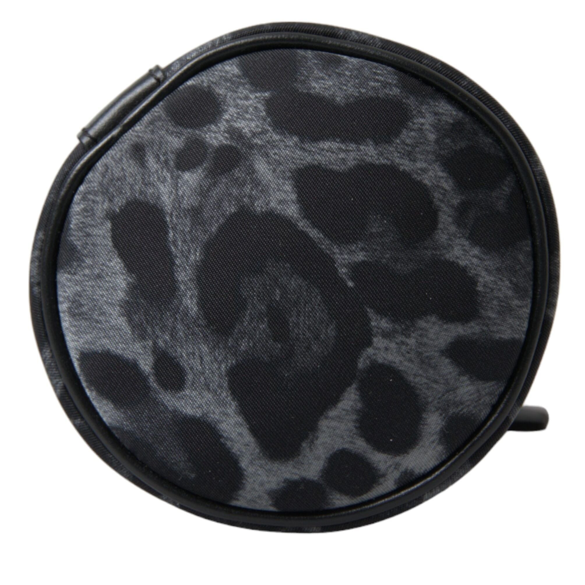 Dolce & Gabbana Black Leopard Round Slim Tote Bottle Cage Bag