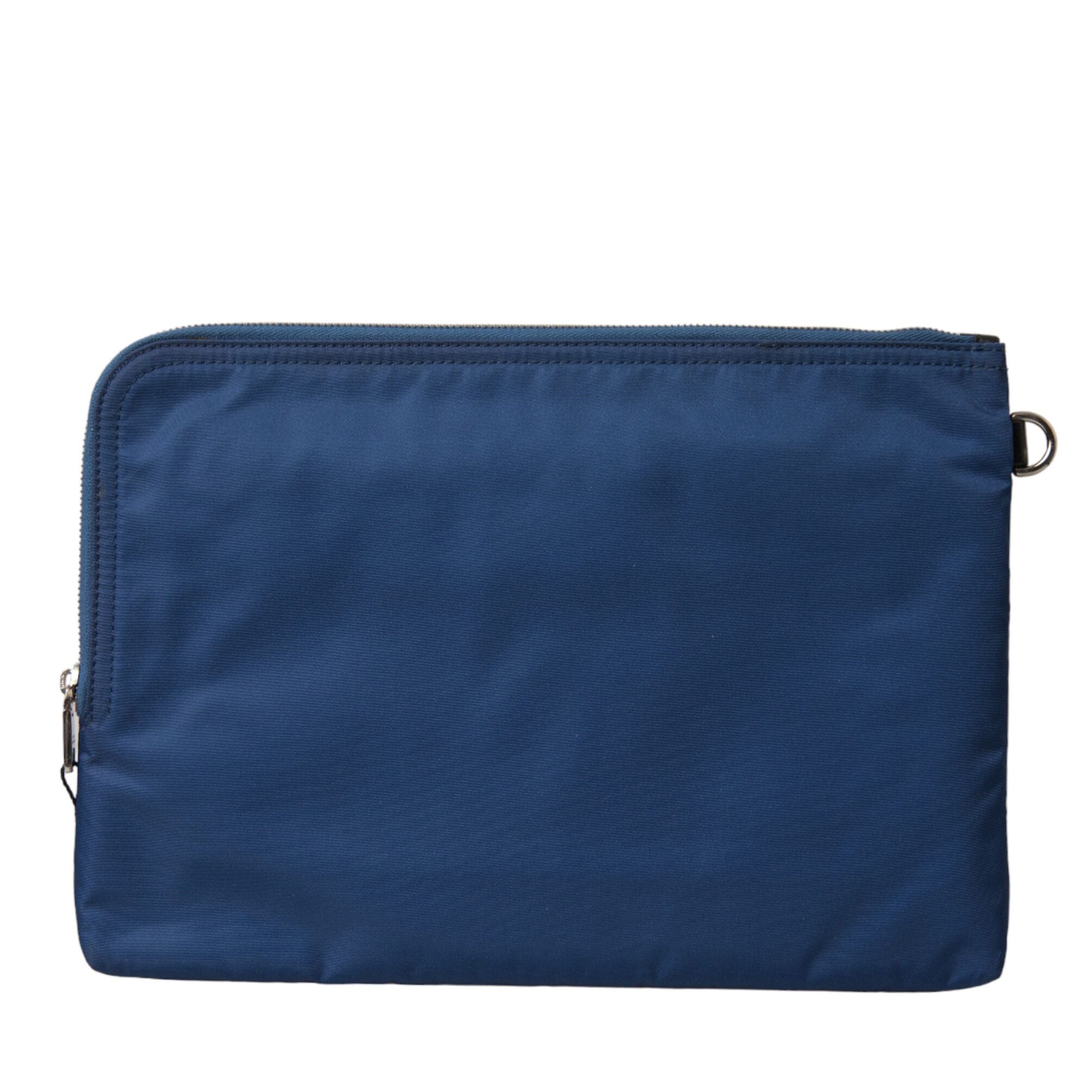 Dolce & Gabbana Blue DG Milano Print Nylon Pouch Clutch Men Bag