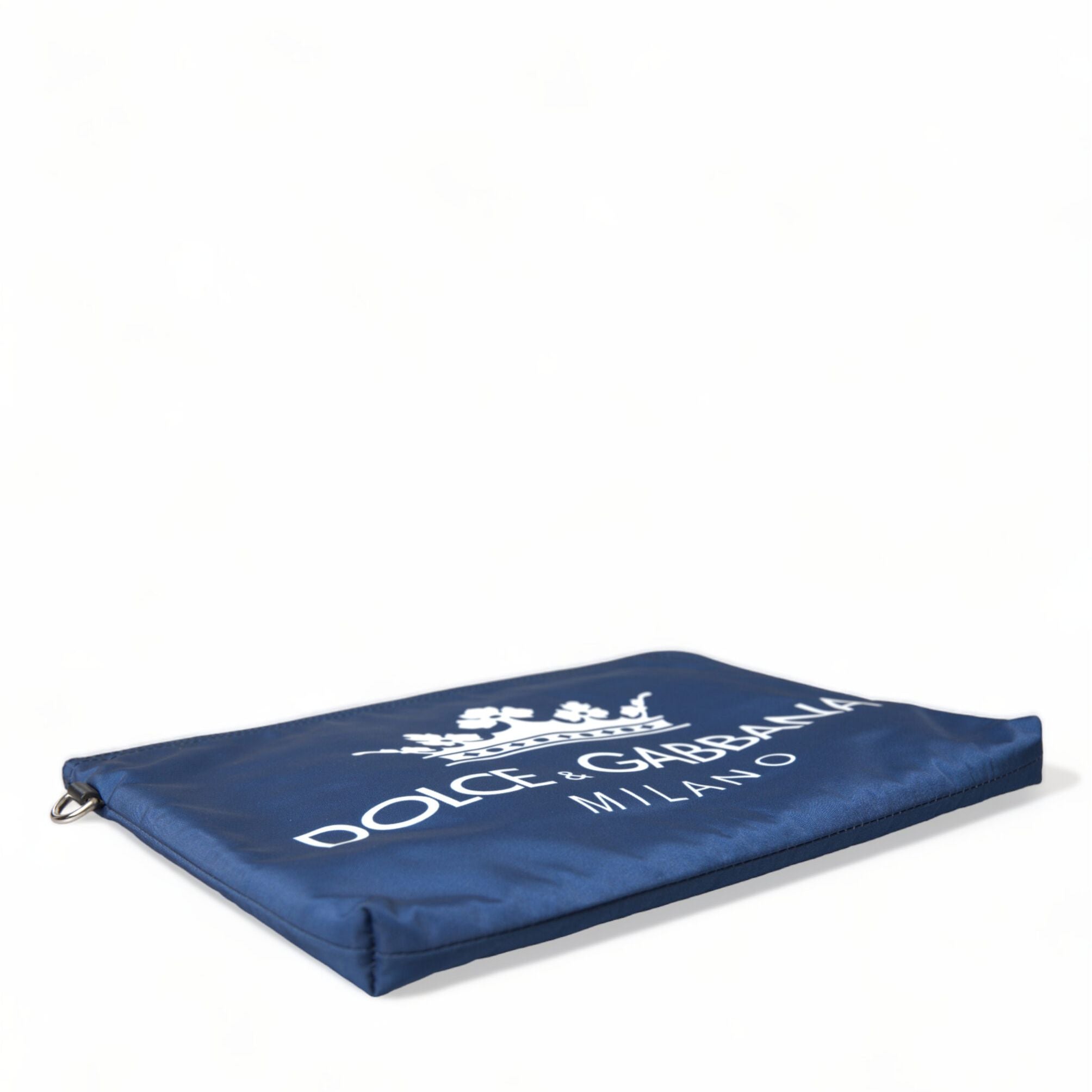 Dolce & Gabbana Blue DG Milano Print Nylon Pouch Clutch Men Bag