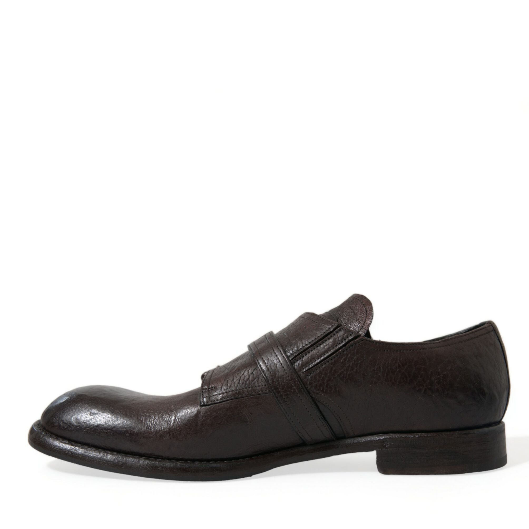 Dolce & Gabbana Brown Leather Strap Formal Dress Shoes