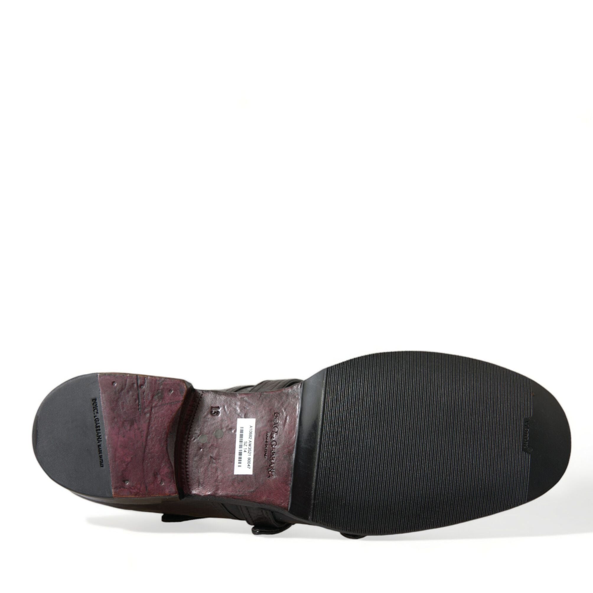 Dolce & Gabbana Brown Leather Strap Formal Dress Shoes